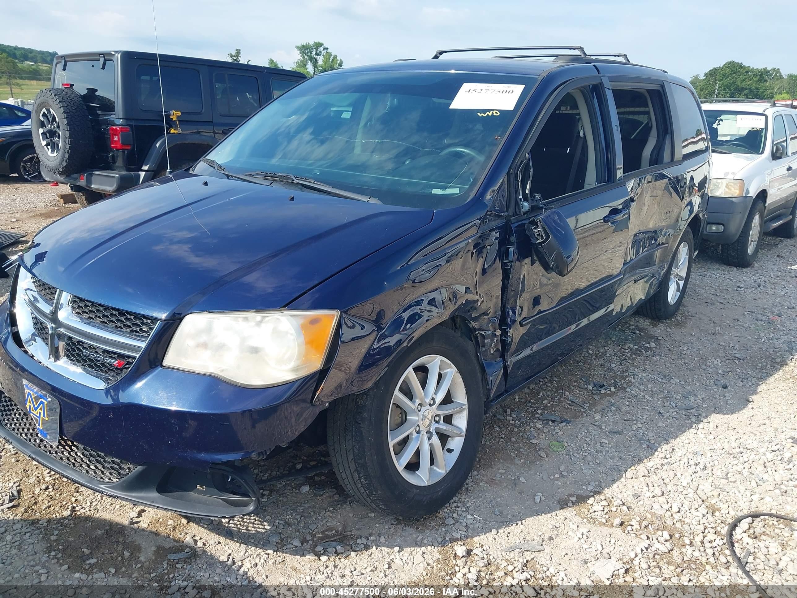2014 Dodge Grand Caravan Sxt Blue vin: 2C4RDGCG4ER121687