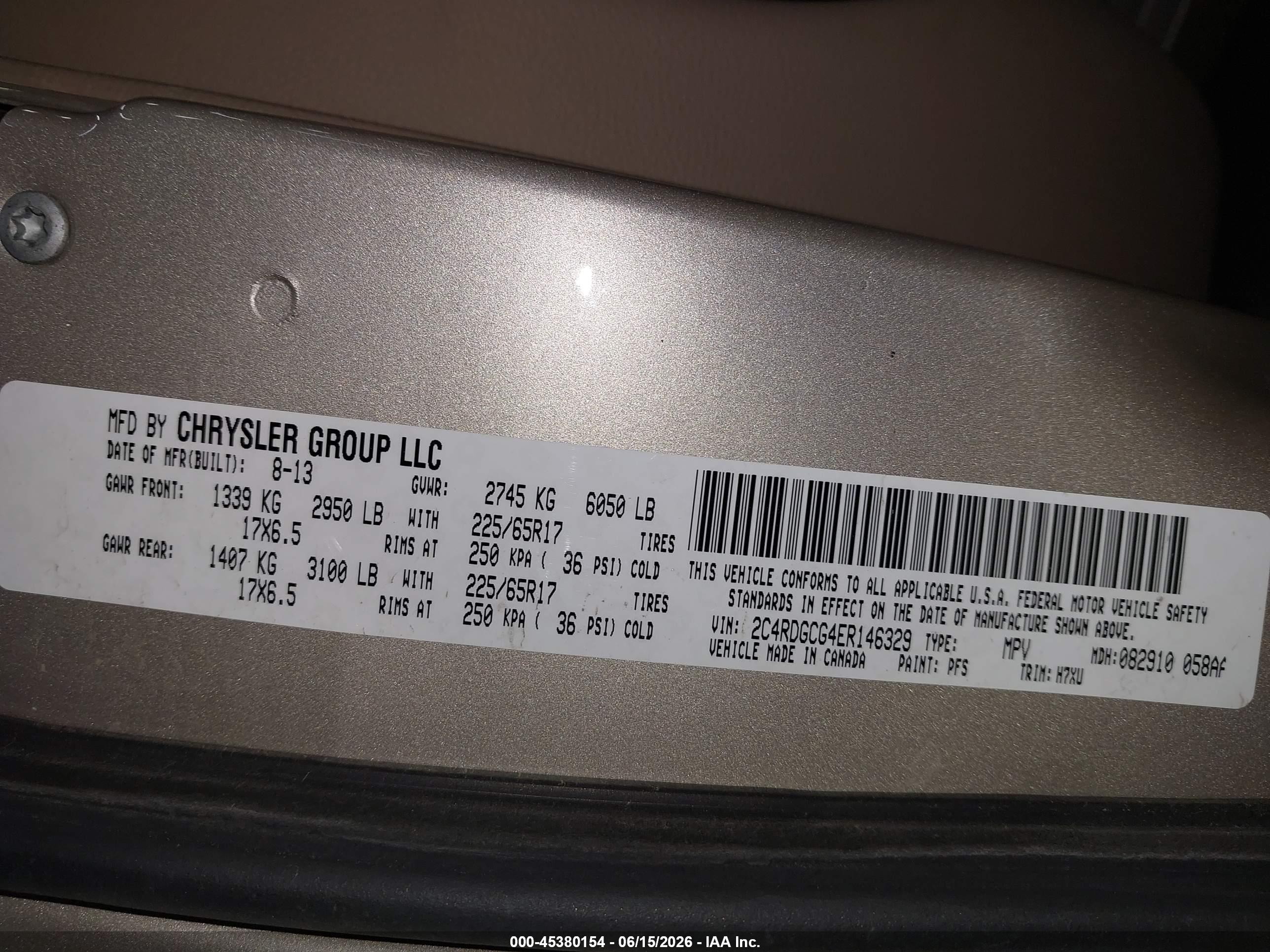 2014 Dodge Grand Caravan Sxt Gold vin: 2C4RDGCG4ER146329