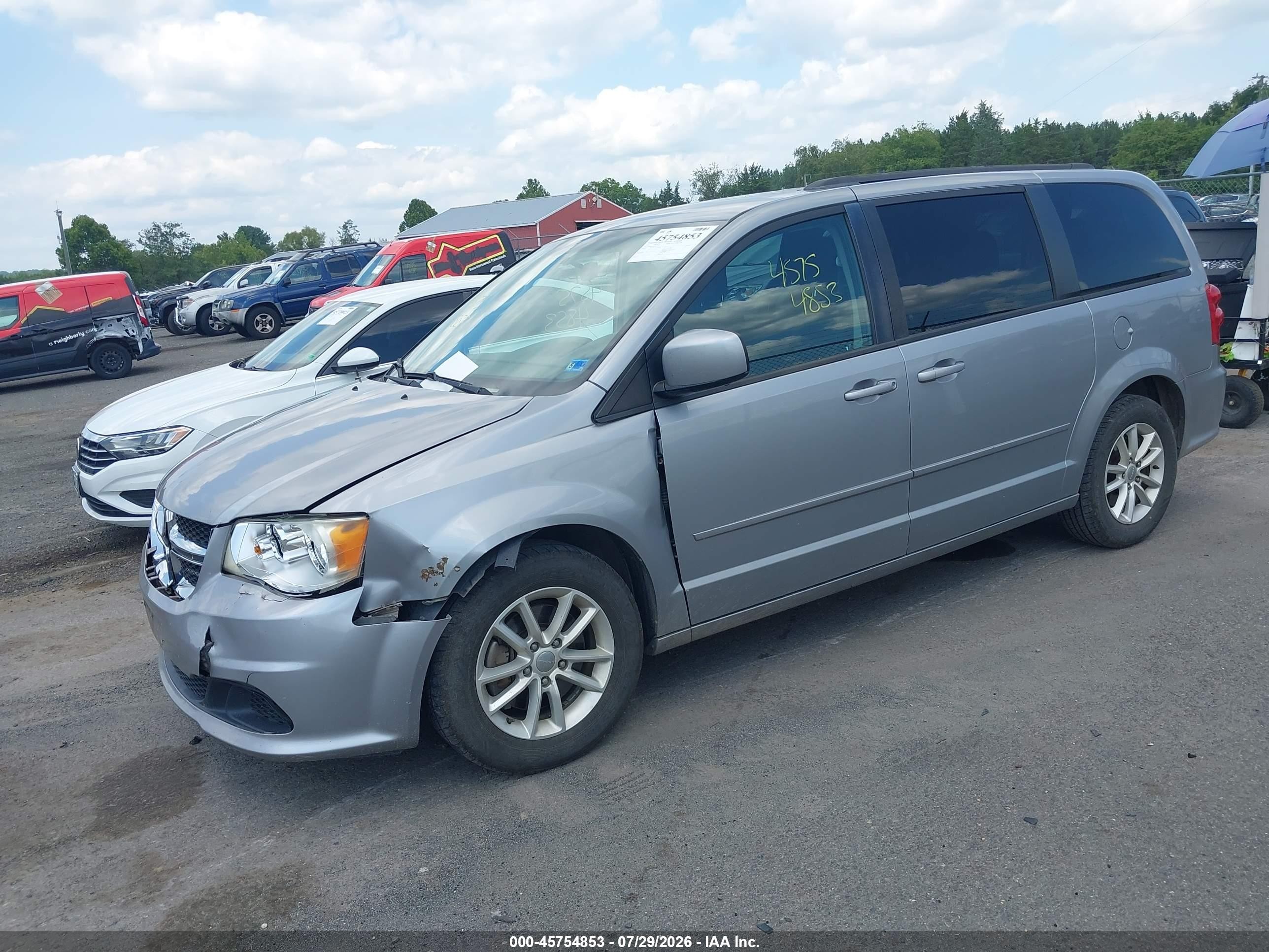 2014 Dodge Grand Caravan Sxt Silver vin: 2C4RDGCG4ER155760