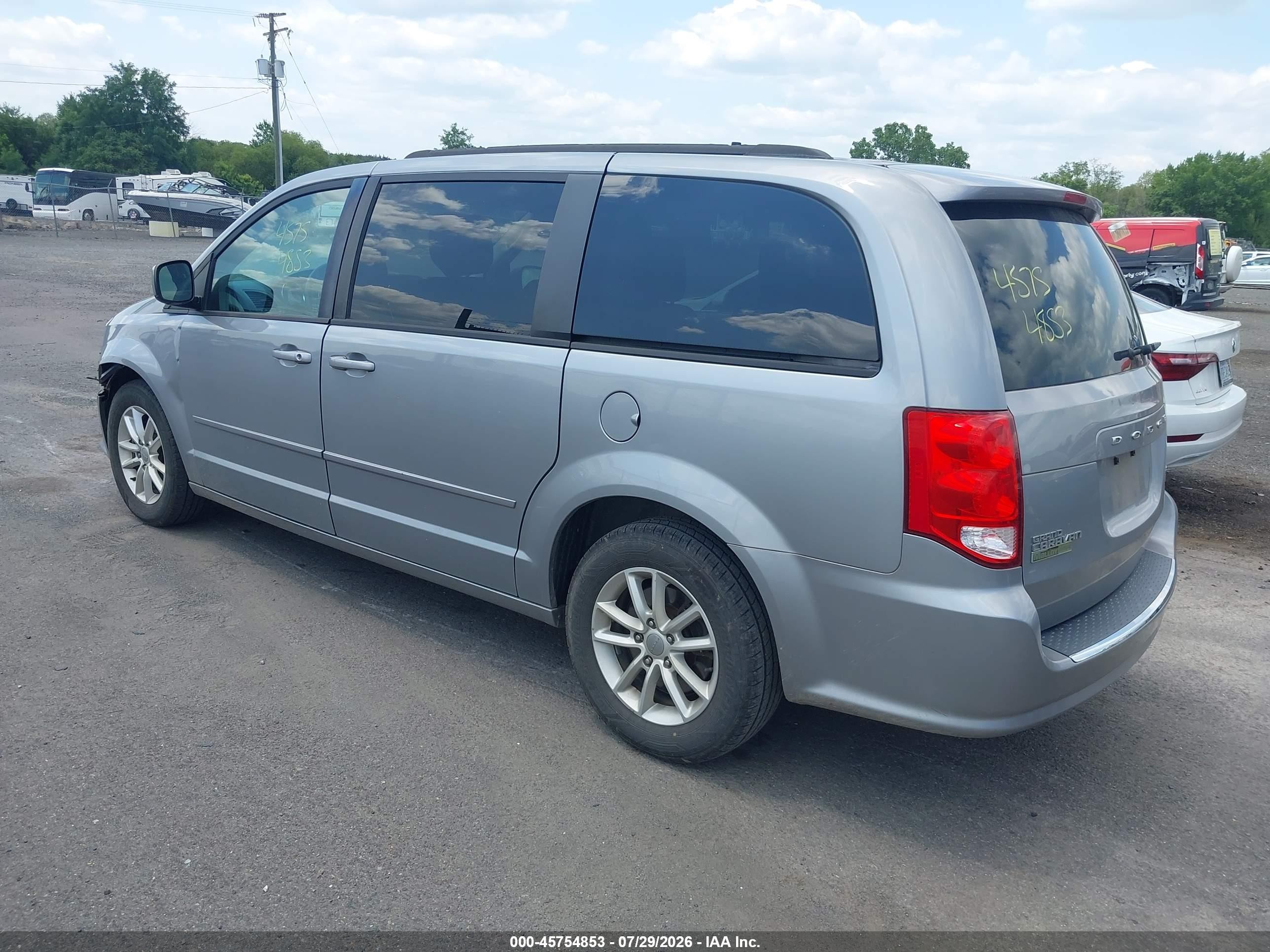 2014 Dodge Grand Caravan Sxt Silver vin: 2C4RDGCG4ER155760
