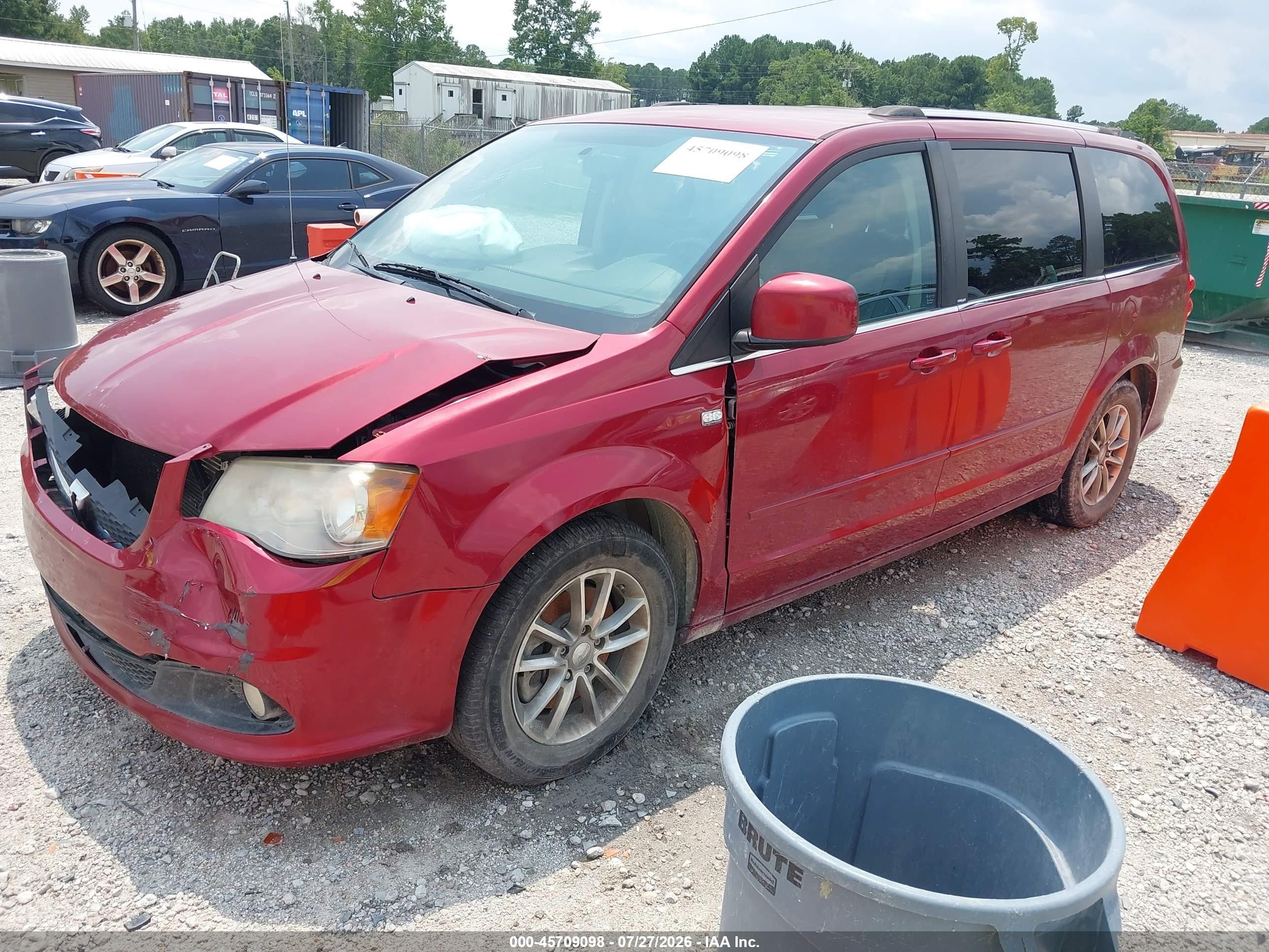 2014 Dodge Grand Caravan Sxt 30th Anniversary Burgundy vin: 2C4RDGCG4ER193845