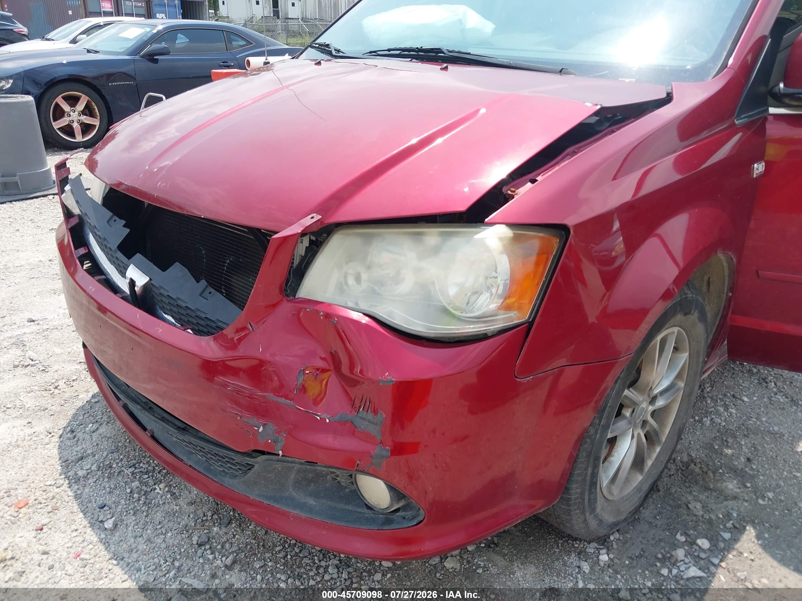 2014 Dodge Grand Caravan Sxt 30th Anniversary Burgundy vin: 2C4RDGCG4ER193845