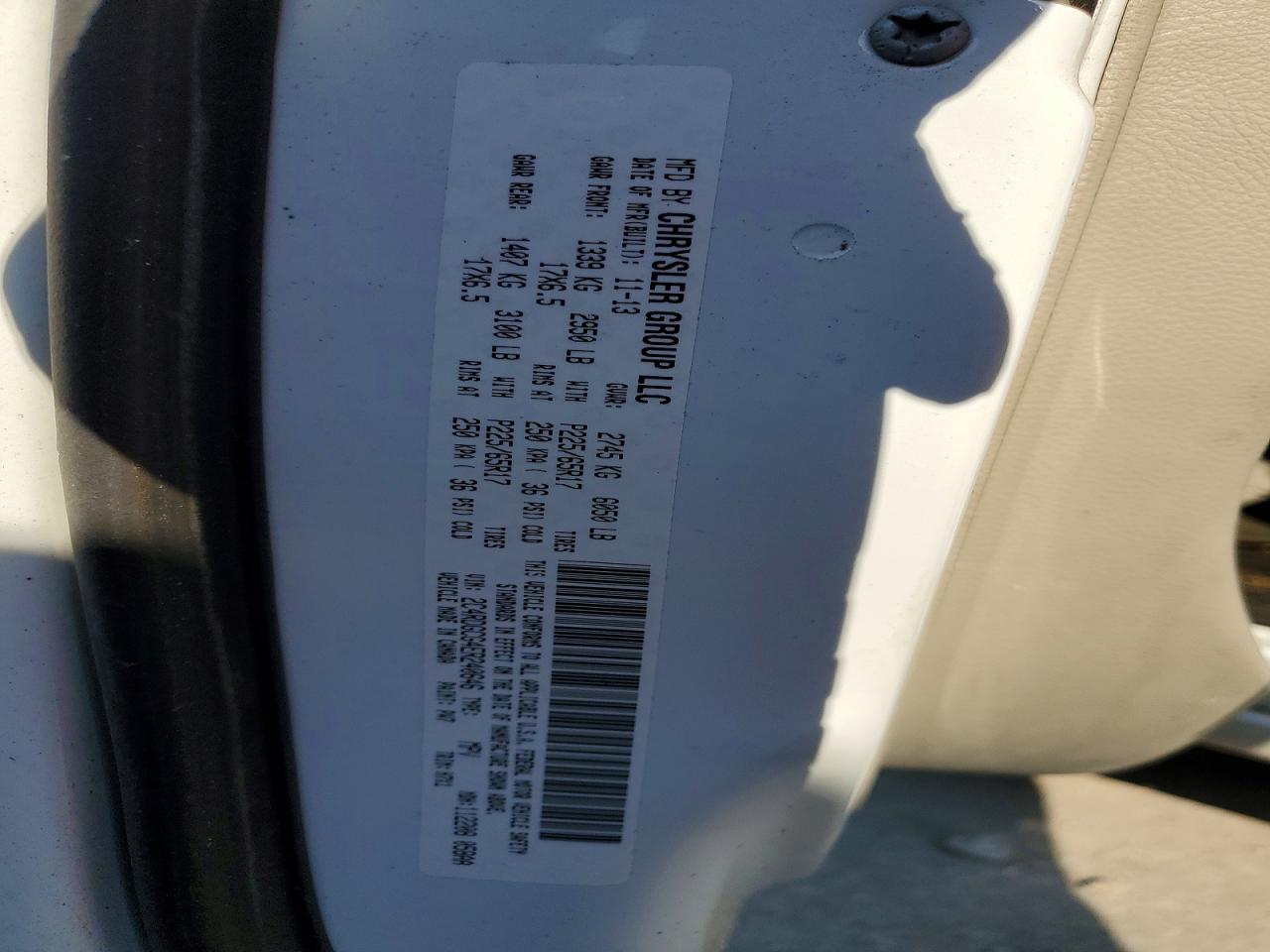 2014 Dodge Grand Caravan Sxt White vin: 2C4RDGCG4ER240646