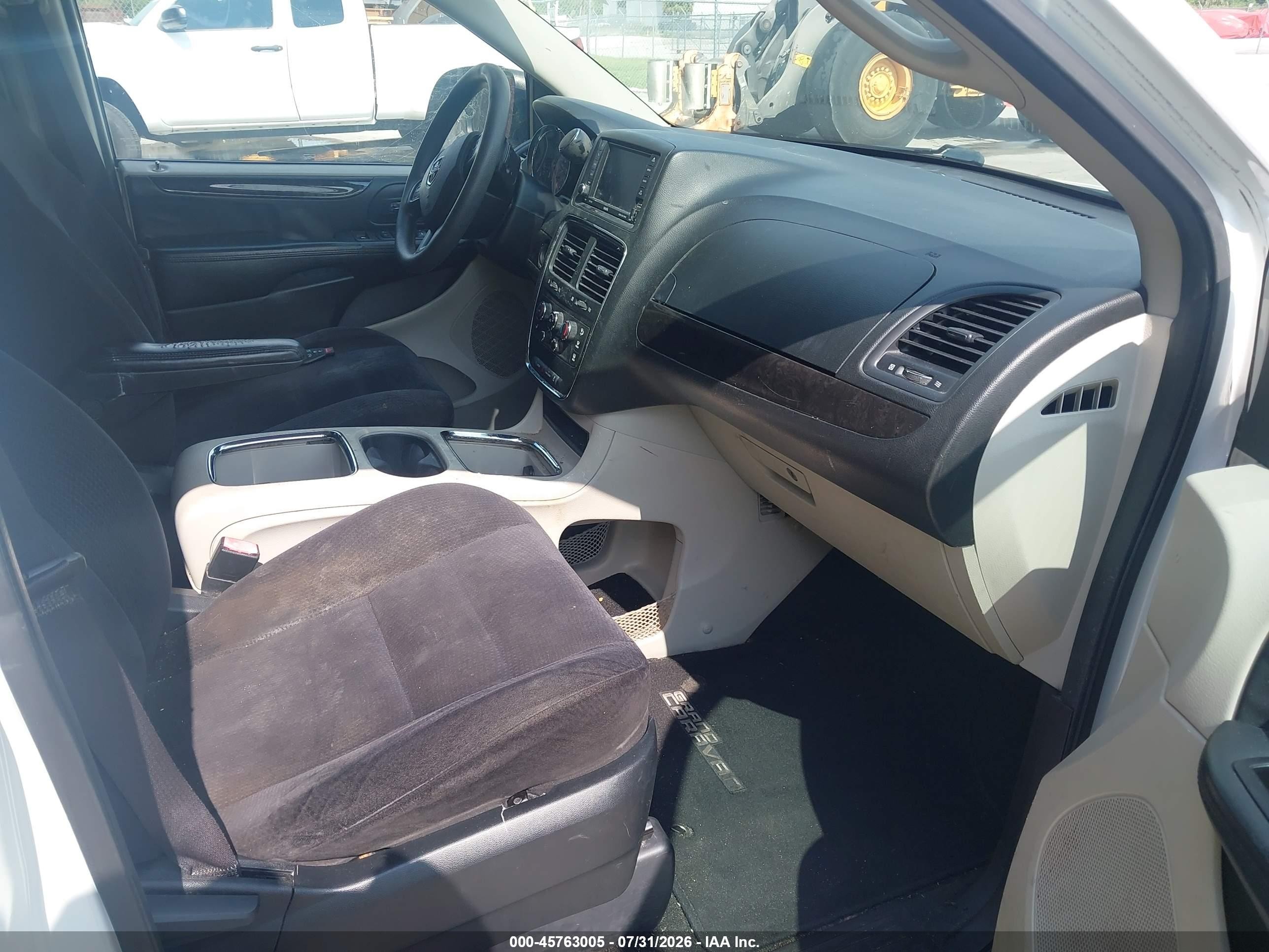 2014 Dodge Grand Caravan Sxt White vin: 2C4RDGCG4ER253008