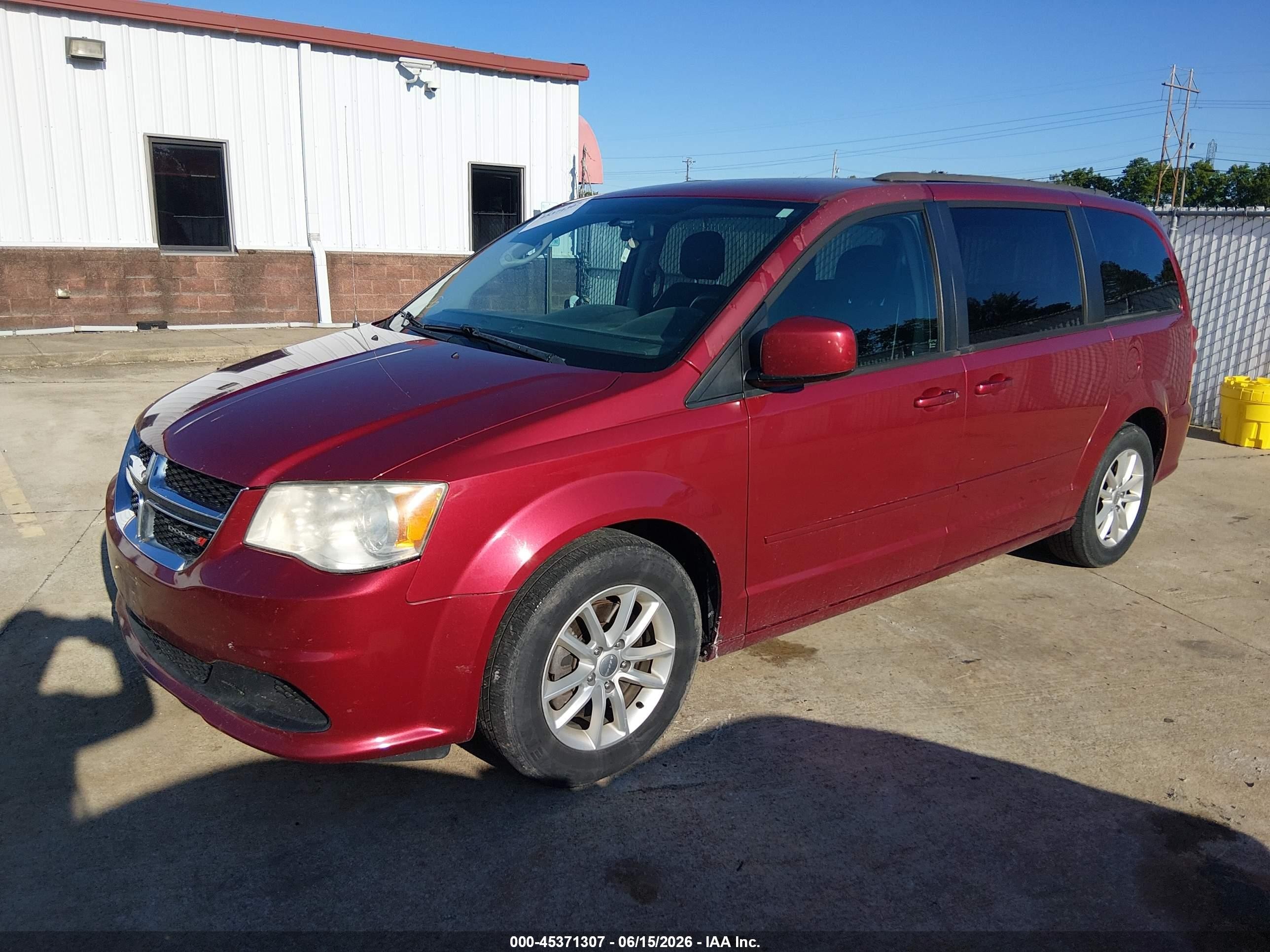 2014 Dodge Grand Caravan Sxt Red vin: 2C4RDGCG4ER263618