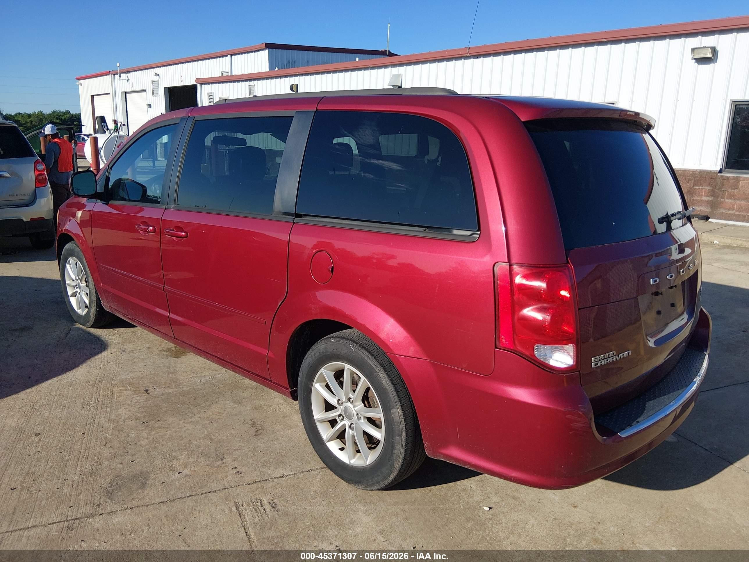 2014 Dodge Grand Caravan Sxt Red vin: 2C4RDGCG4ER263618