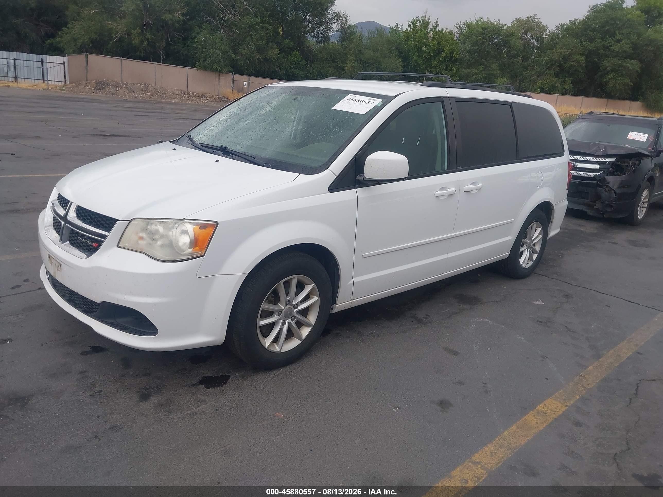 2014 Dodge Grand Caravan Sxt White vin: 2C4RDGCG4ER323218