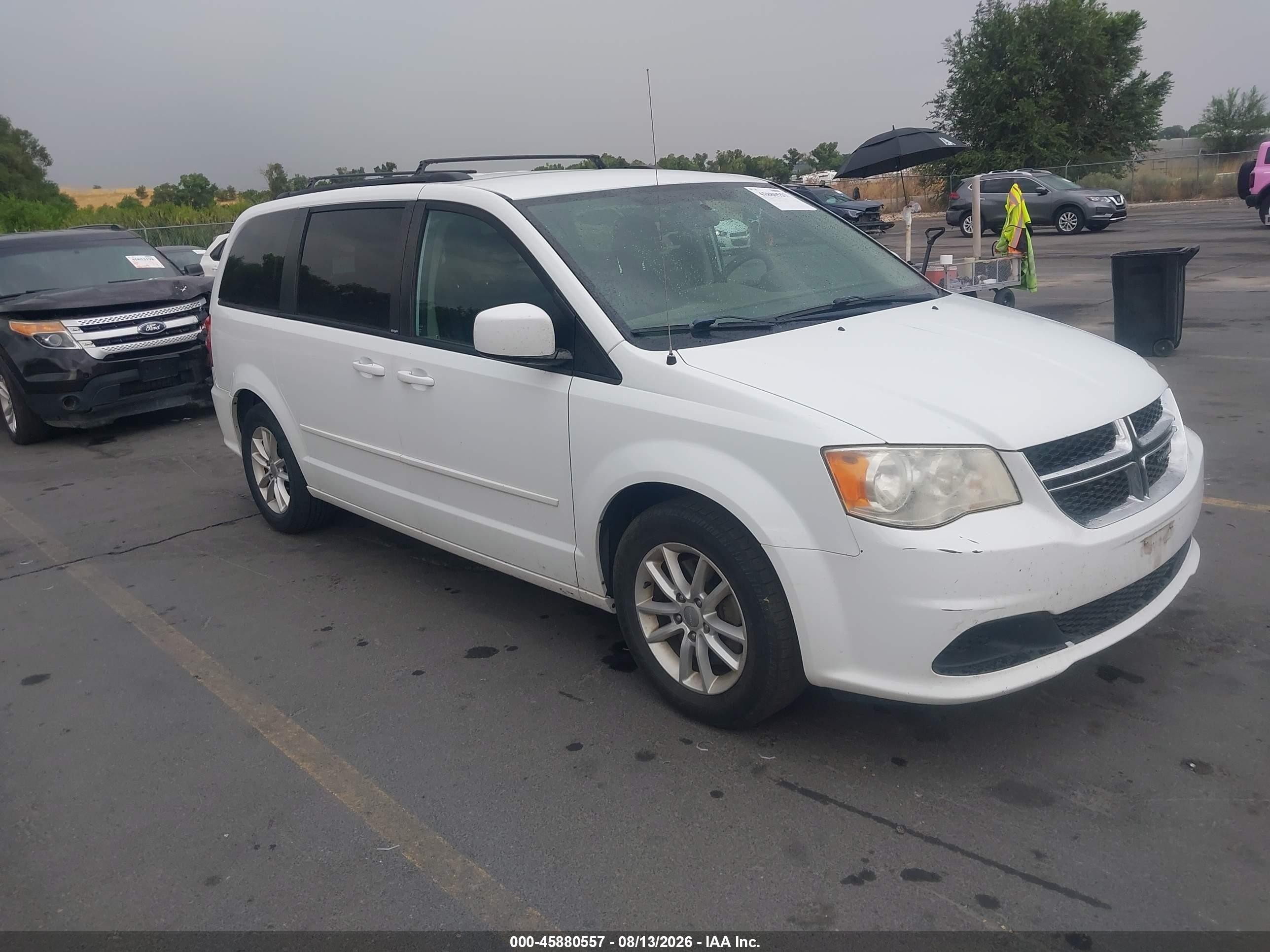 2014 Dodge Grand Caravan Sxt White vin: 2C4RDGCG4ER323218