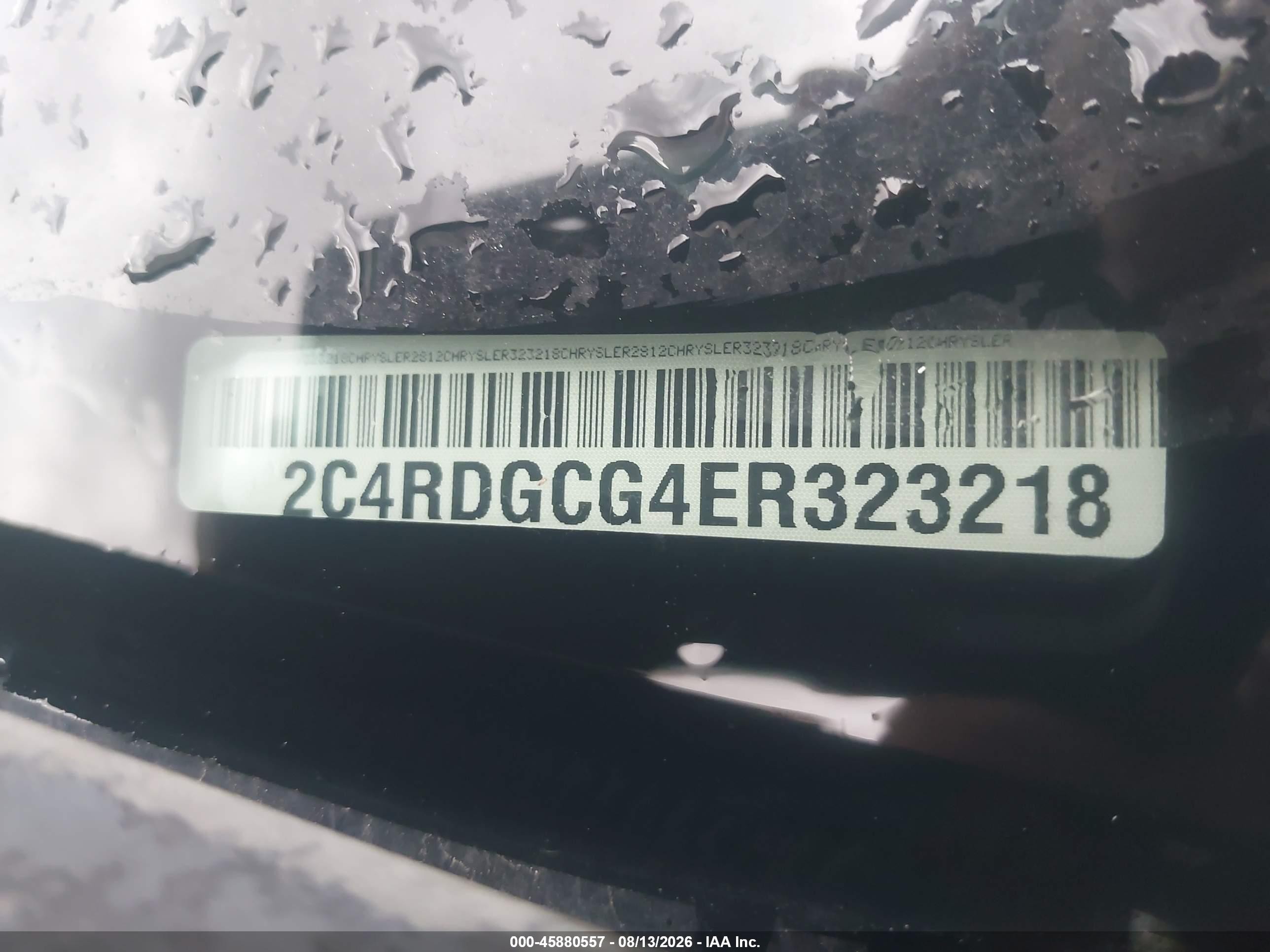 2014 Dodge Grand Caravan Sxt White vin: 2C4RDGCG4ER323218