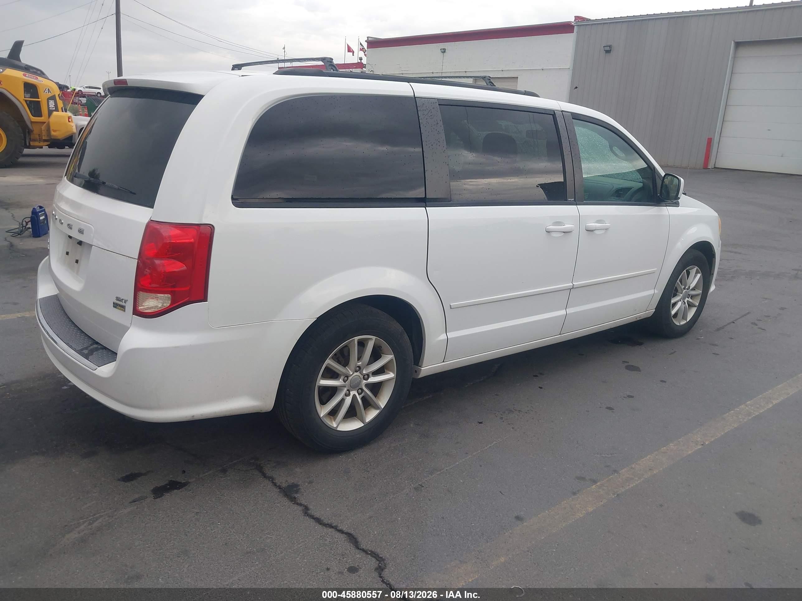 2014 Dodge Grand Caravan Sxt White vin: 2C4RDGCG4ER323218