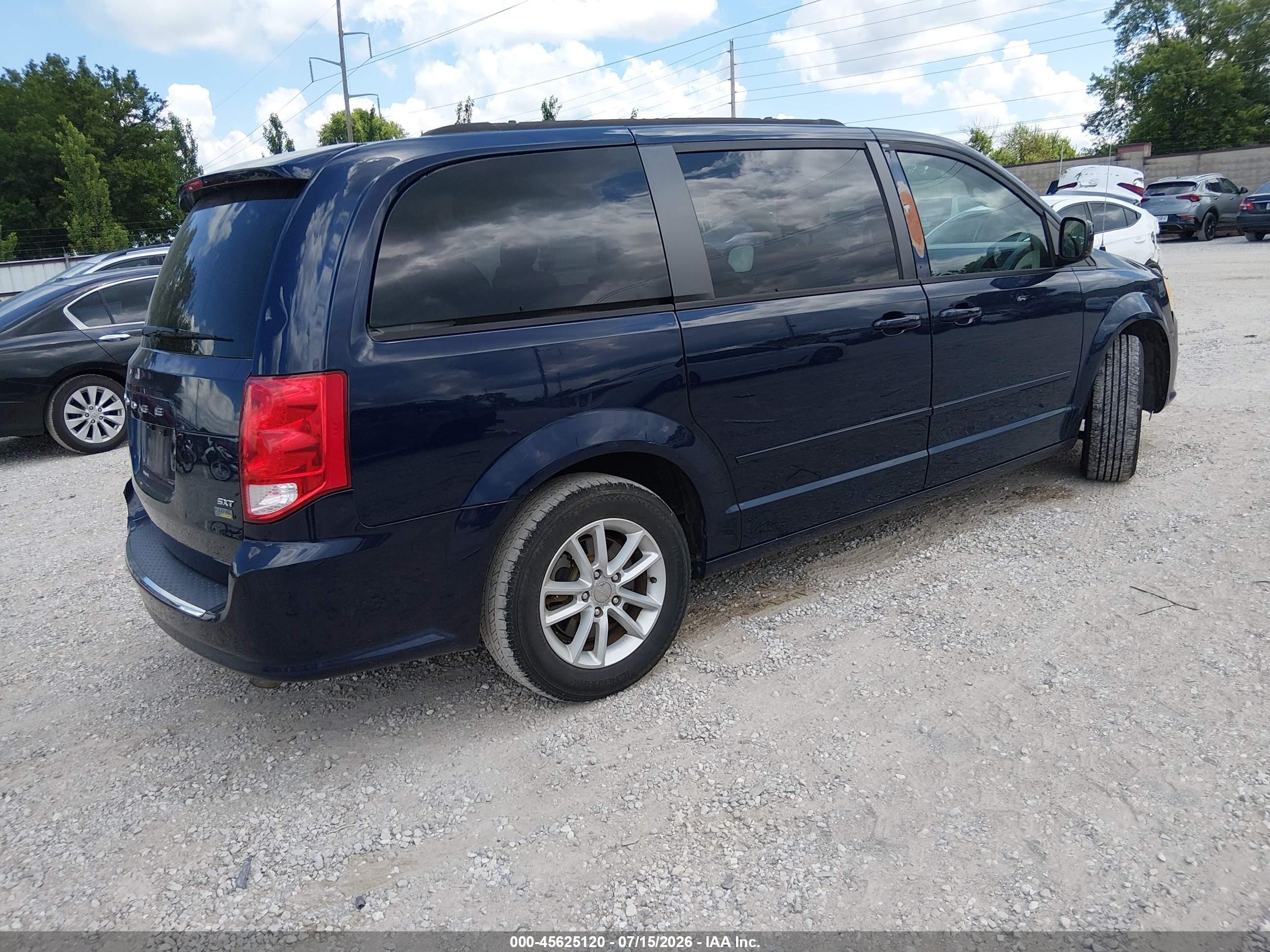 2015 Dodge Grand Caravan Sxt Blue vin: 2C4RDGCG4FR527132