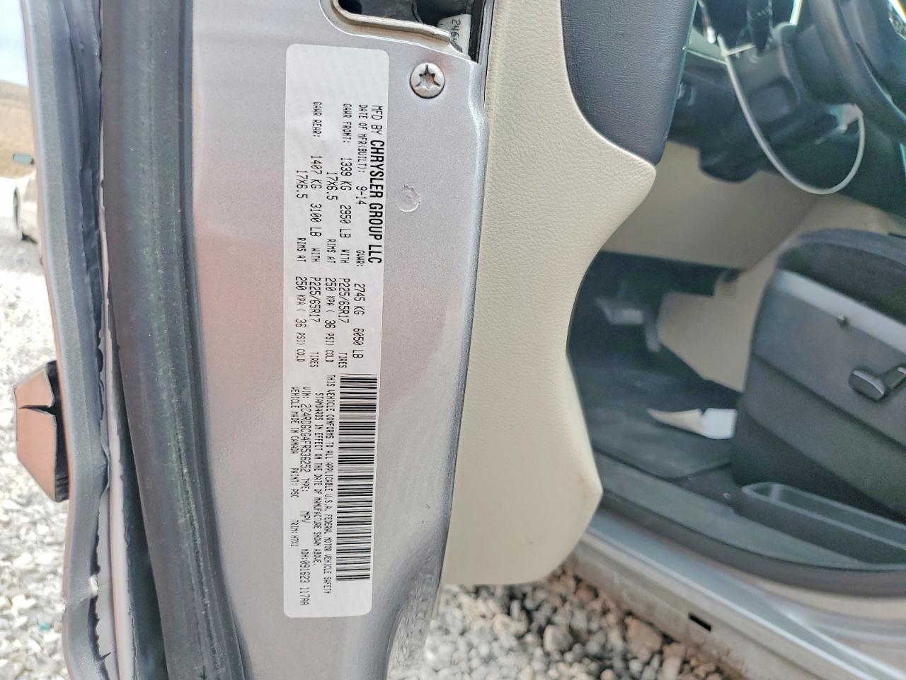 2015 Dodge Grand Caravan Sxt Silver vin: 2C4RDGCG4FR536252
