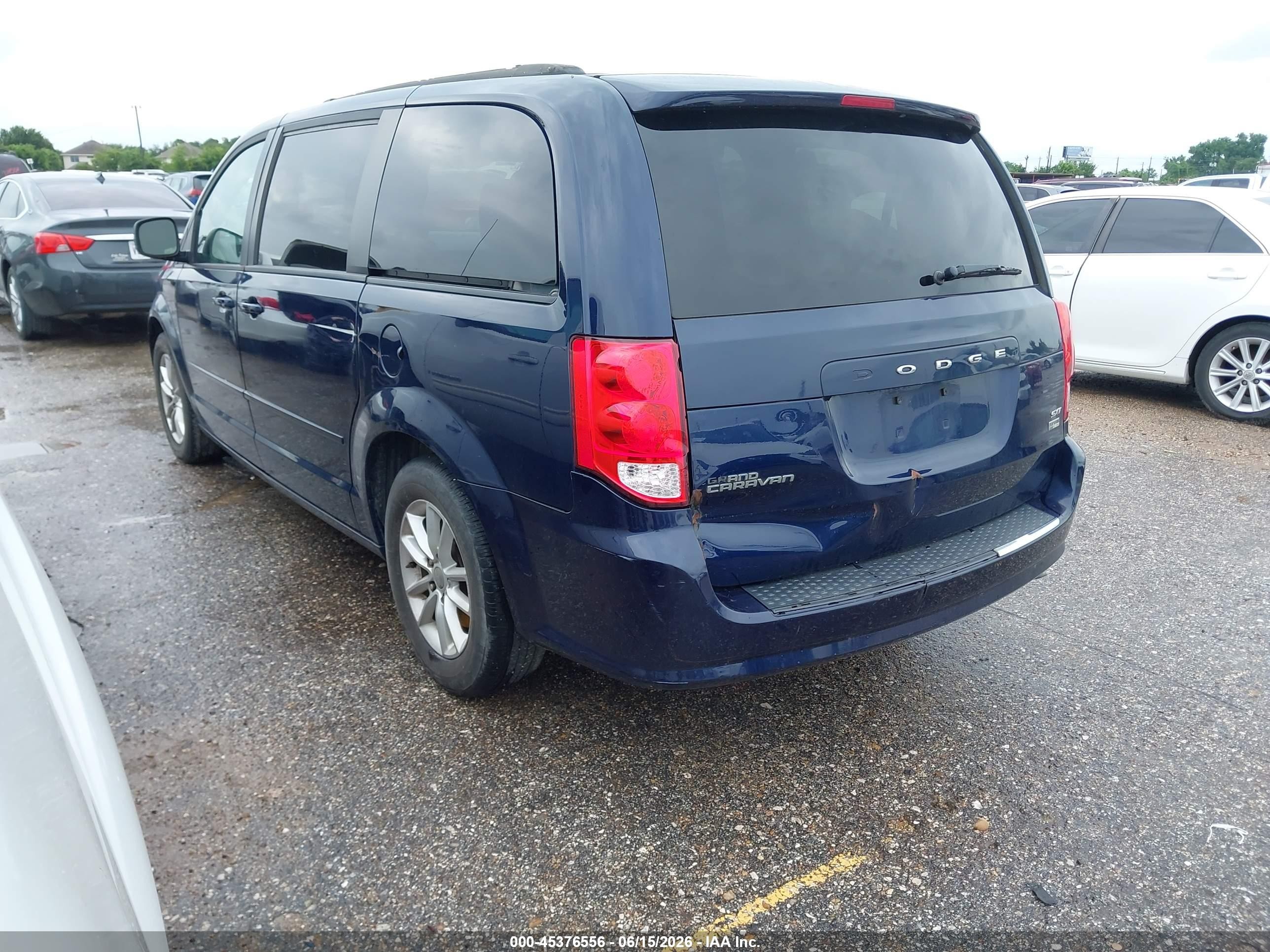 2015 Dodge Grand Caravan Sxt Dark Blue vin: 2C4RDGCG4FR556243