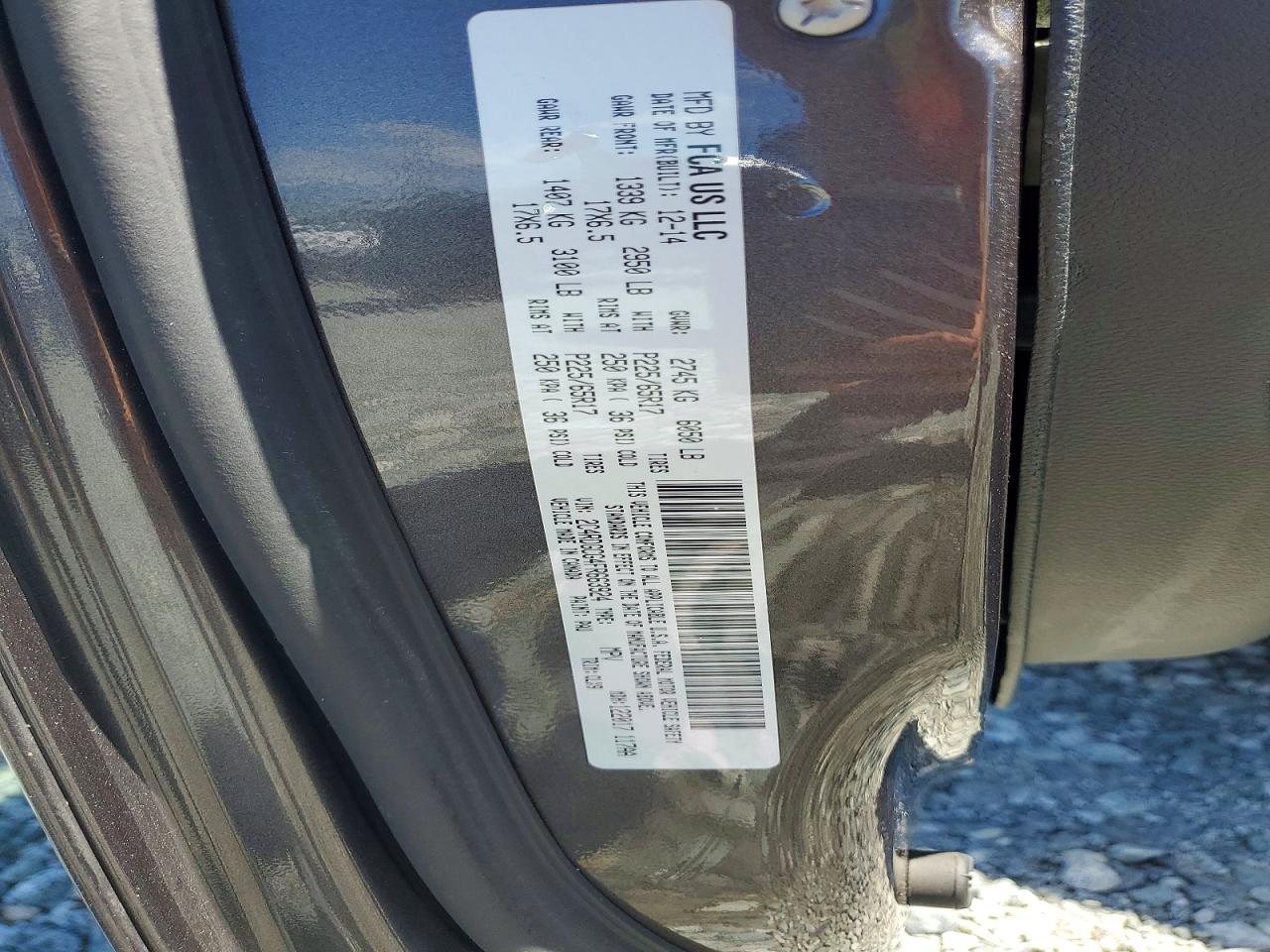 2015 Dodge Grand Caravan Sxt Black vin: 2C4RDGCG4FR663924