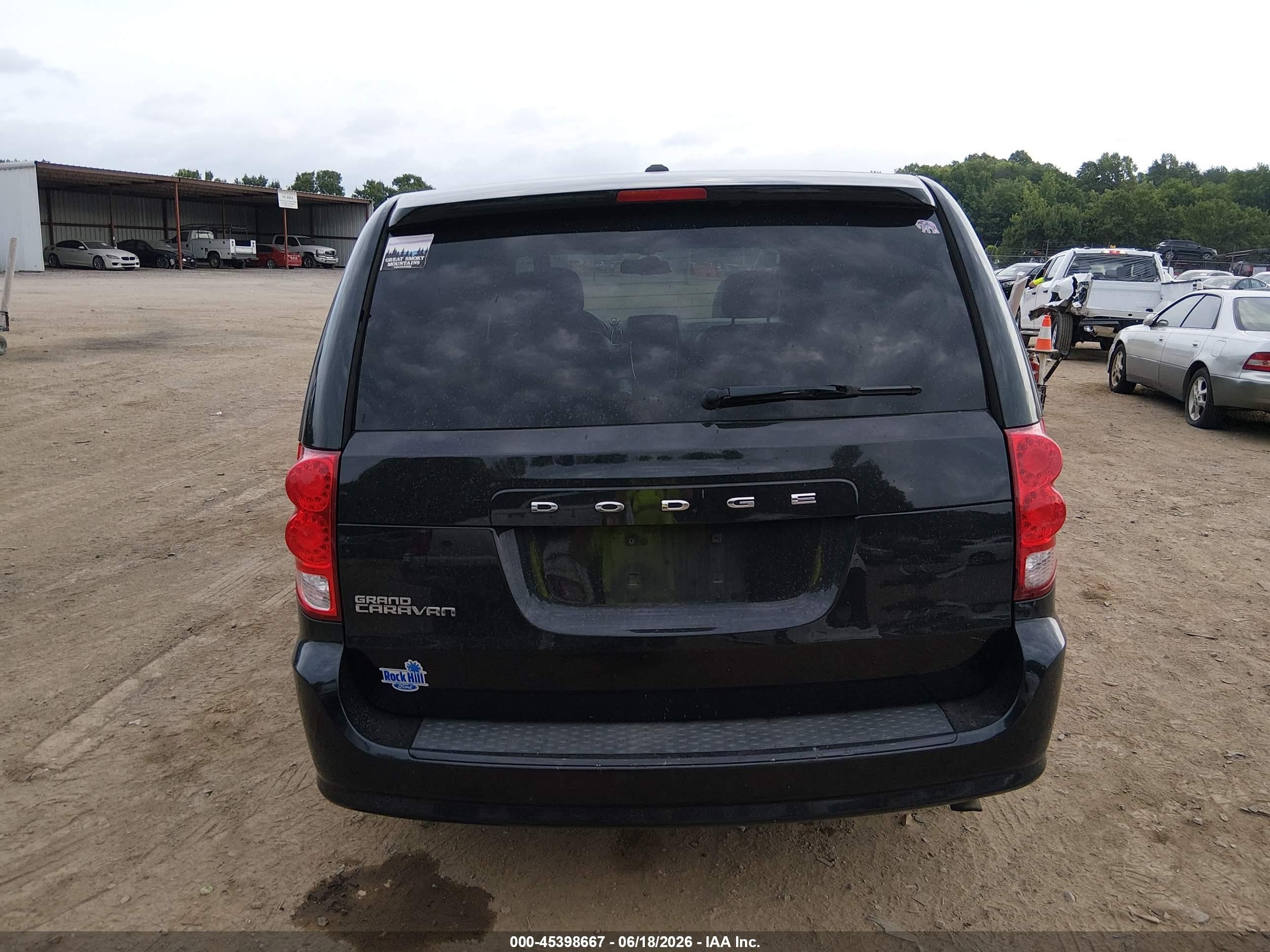 2015 Dodge Grand Caravan Sxt Plus Black vin: 2C4RDGCG4FR688354