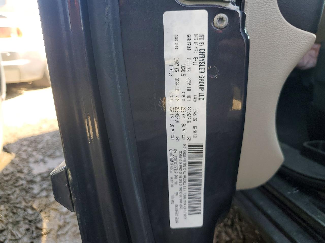 2012 Dodge Grand Caravan Sxt Gray vin: 2C4RDGCG5CR121940