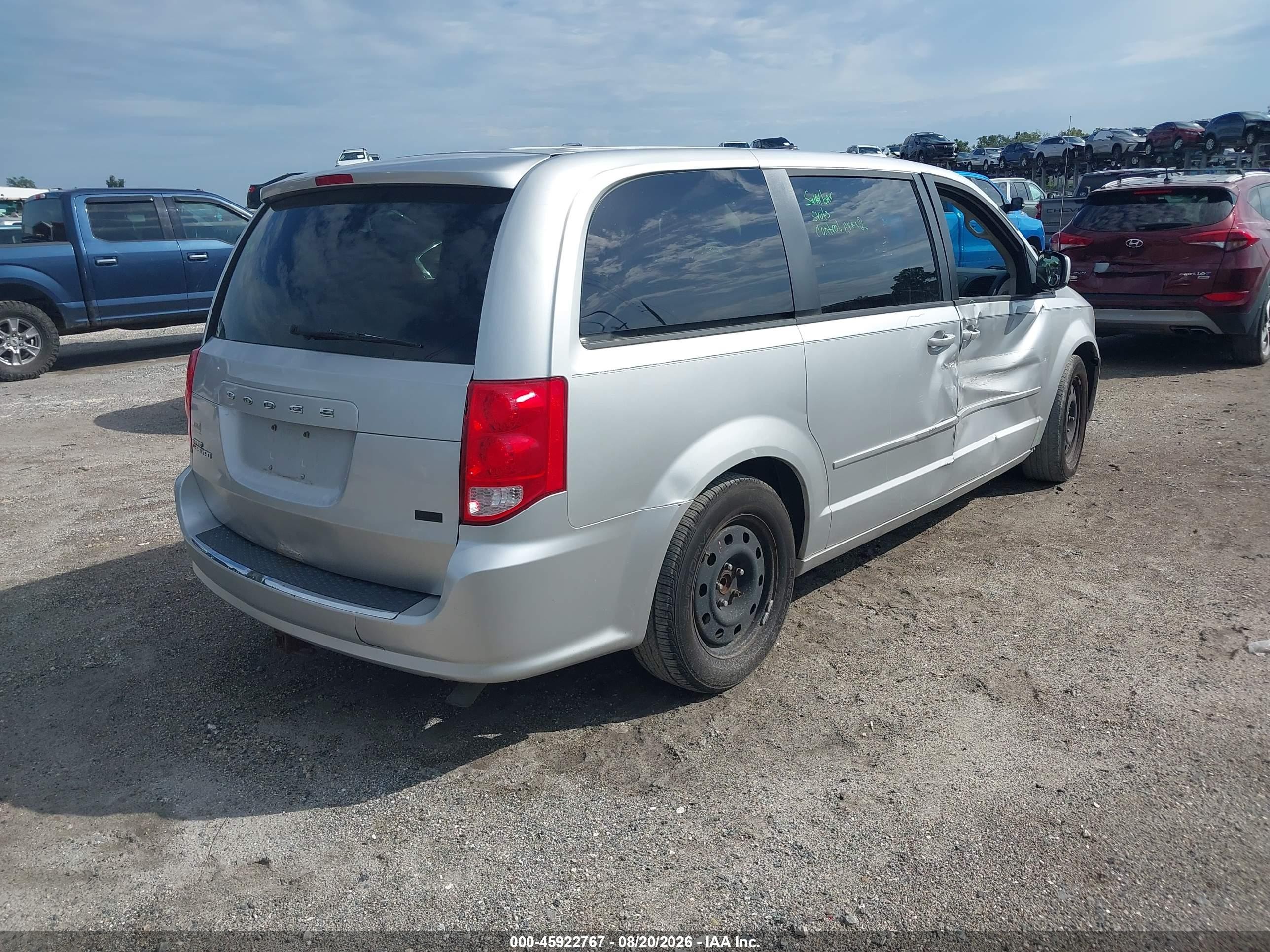 2012 Dodge Grand Caravan Sxt Silver vin: 2C4RDGCG5CR153870