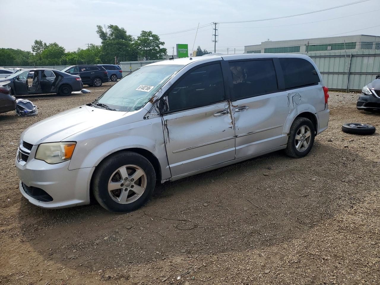 2012 Dodge Grand Caravan Sxt Silver vin: 2C4RDGCG5CR205269