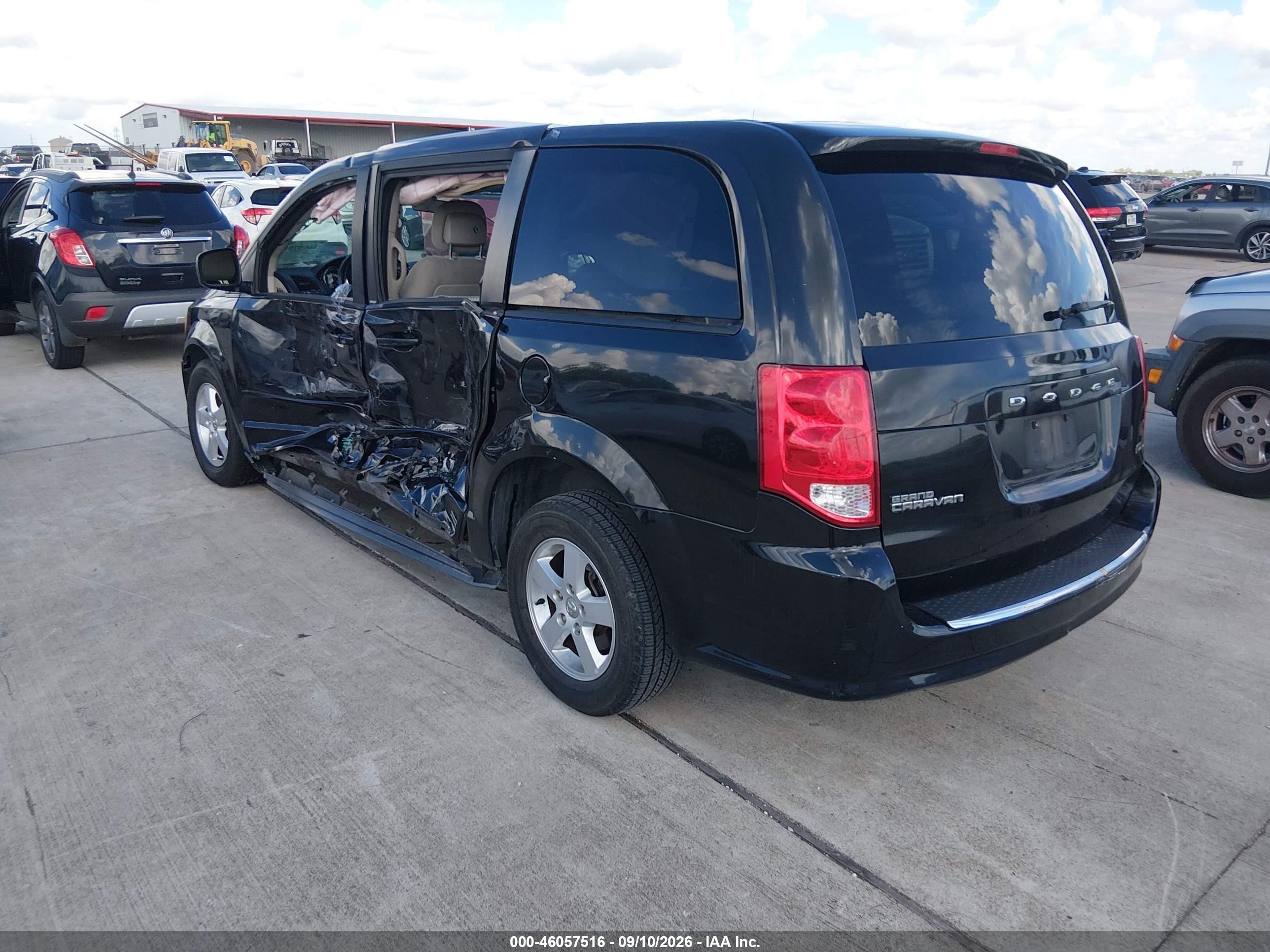 2012 Dodge Grand Caravan Sxt Black vin: 2C4RDGCG5CR274480