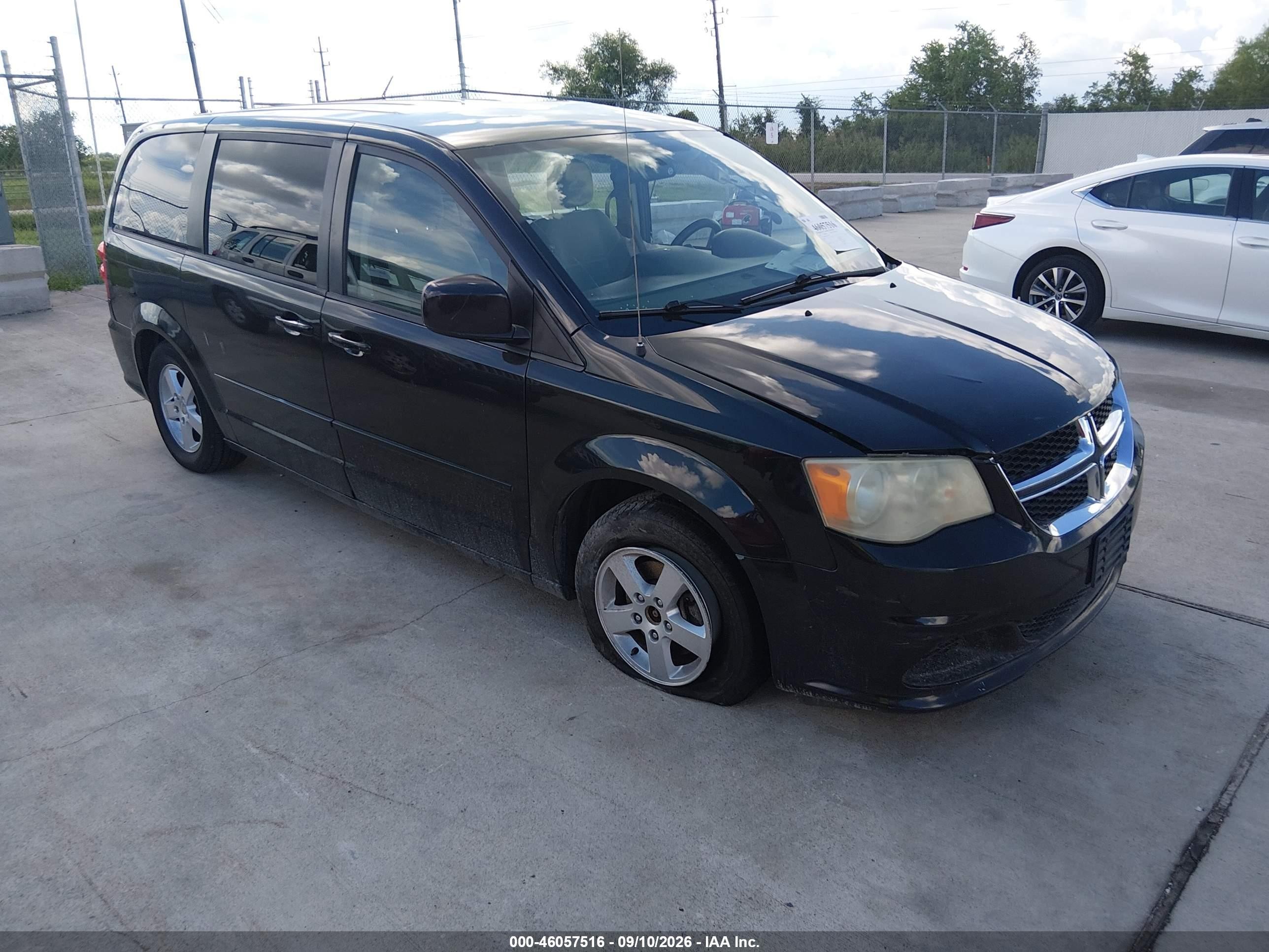 2012 Dodge Grand Caravan Sxt Black vin: 2C4RDGCG5CR274480