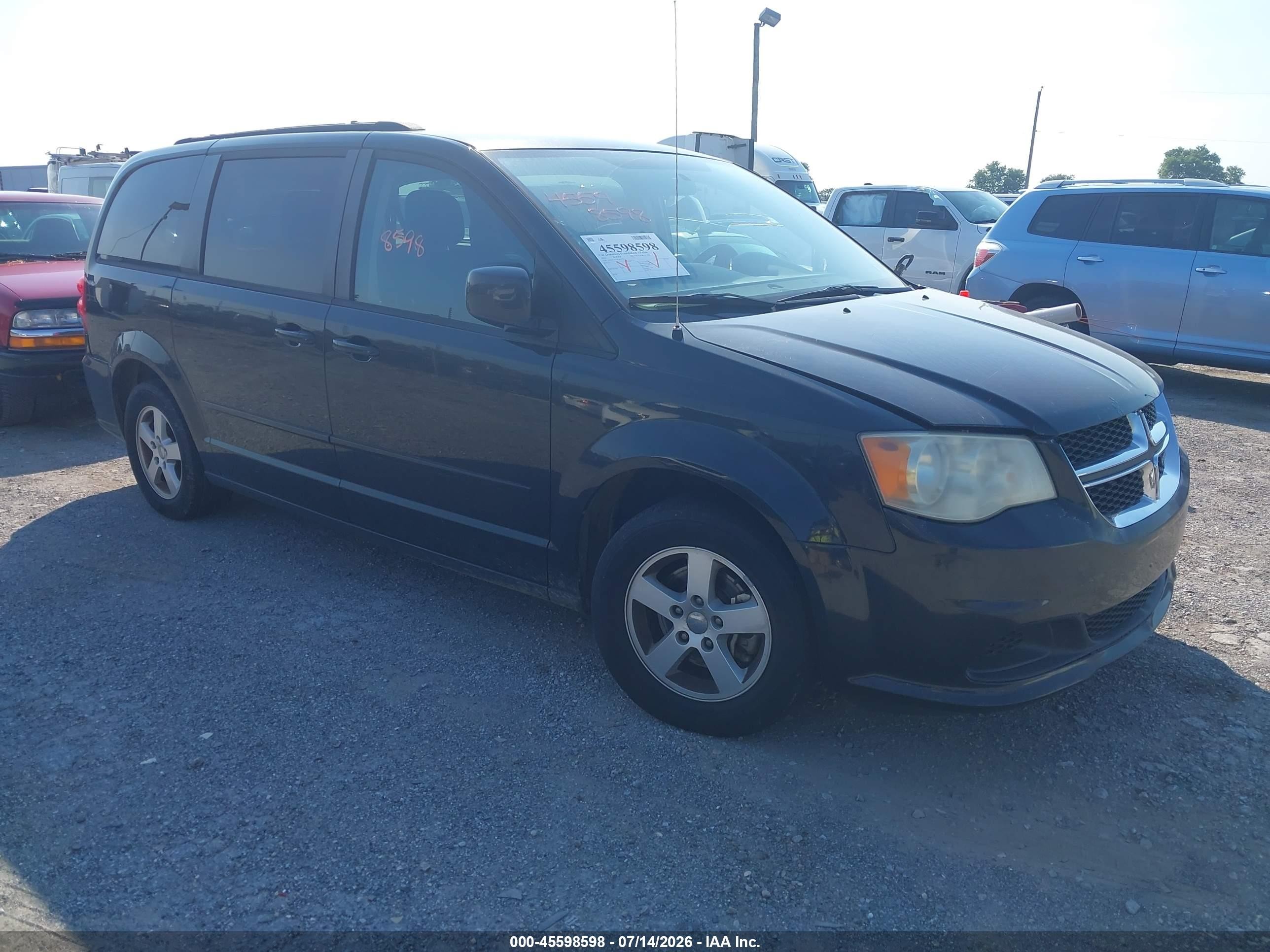 2012 Dodge Grand Caravan Sxt Black vin: 2C4RDGCG5CR277315
