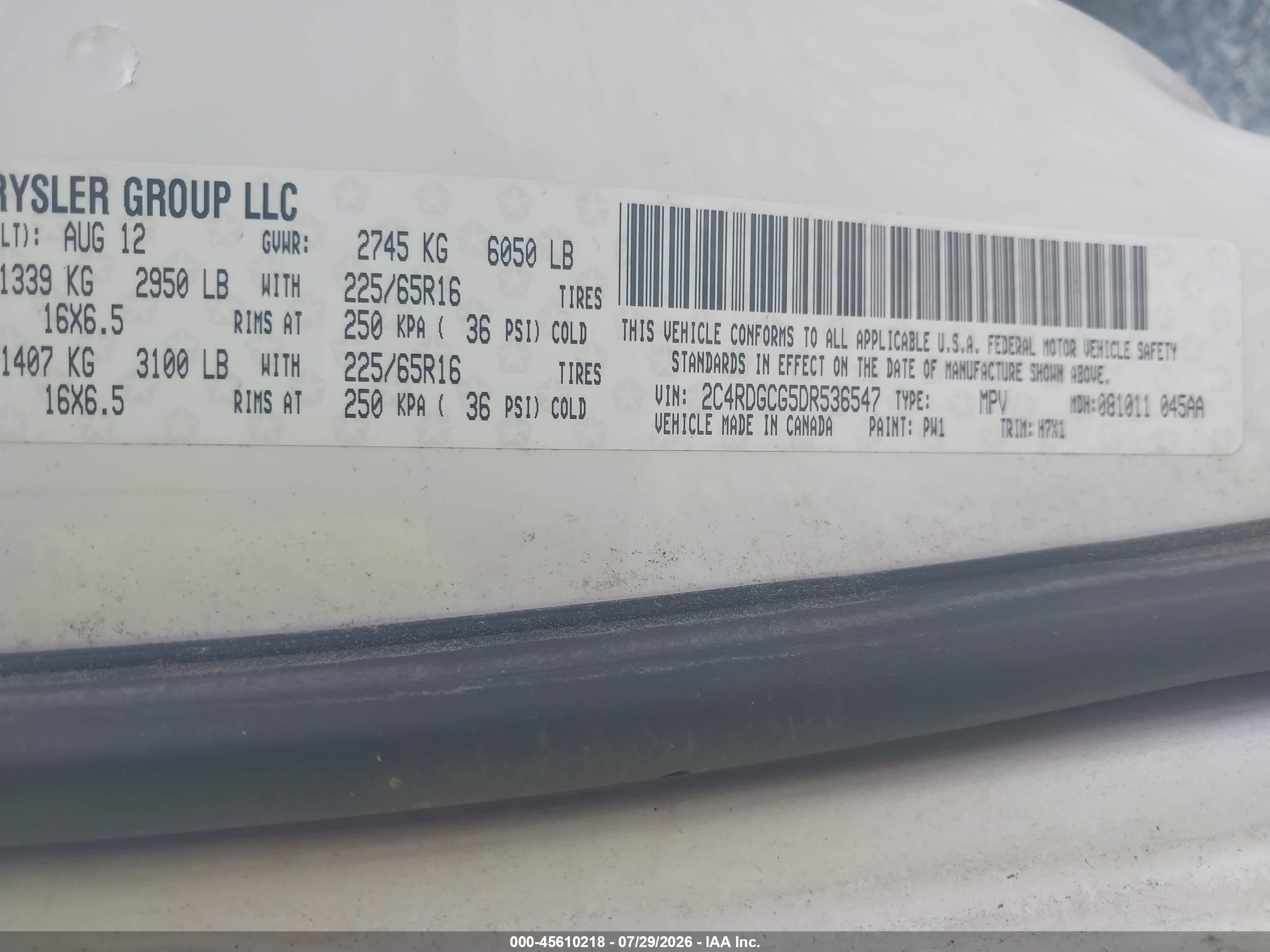 2013 Dodge Grand Caravan Sxt White vin: 2C4RDGCG5DR536547