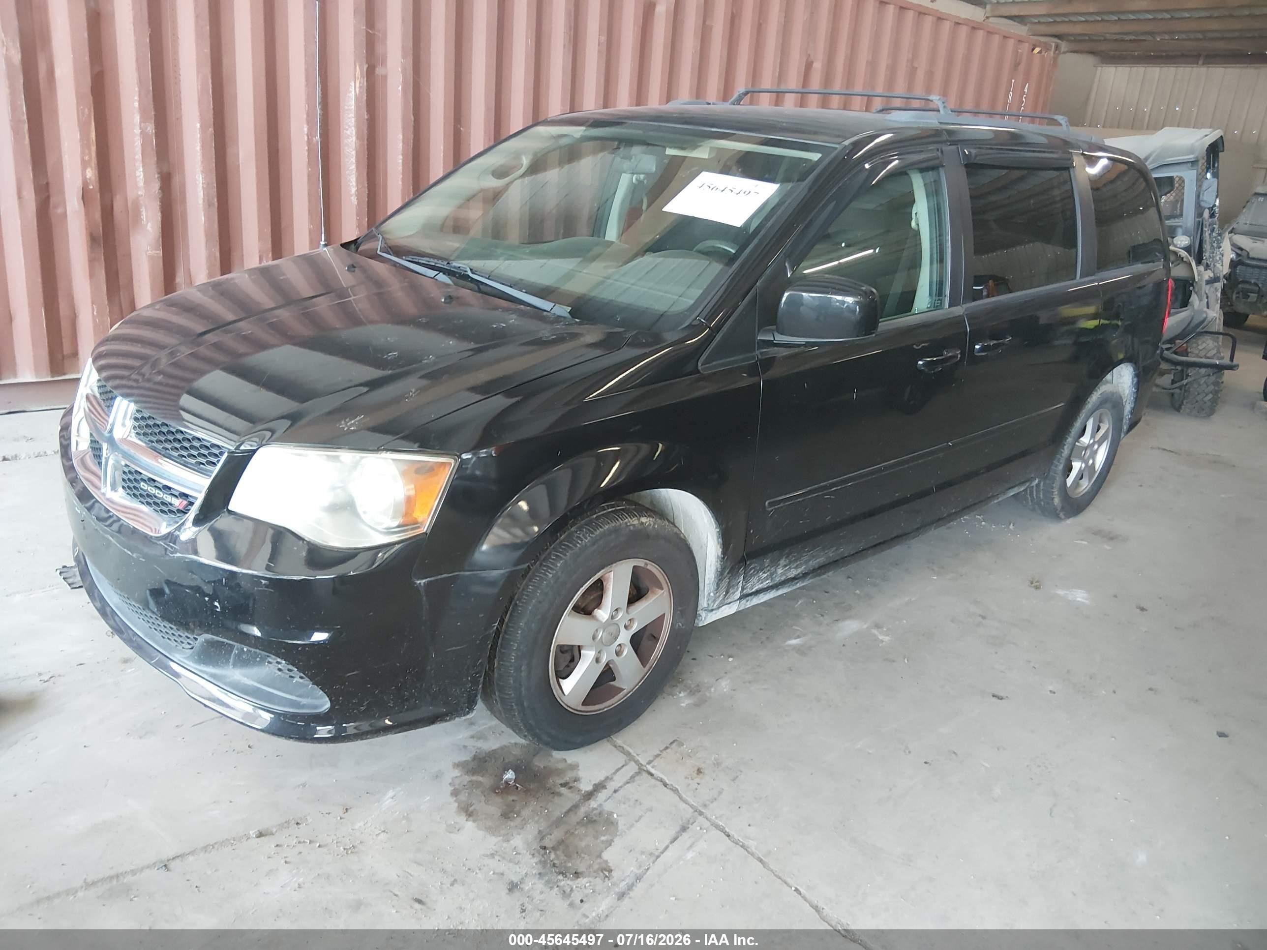 2013 Dodge Grand Caravan Sxt Black vin: 2C4RDGCG5DR536645