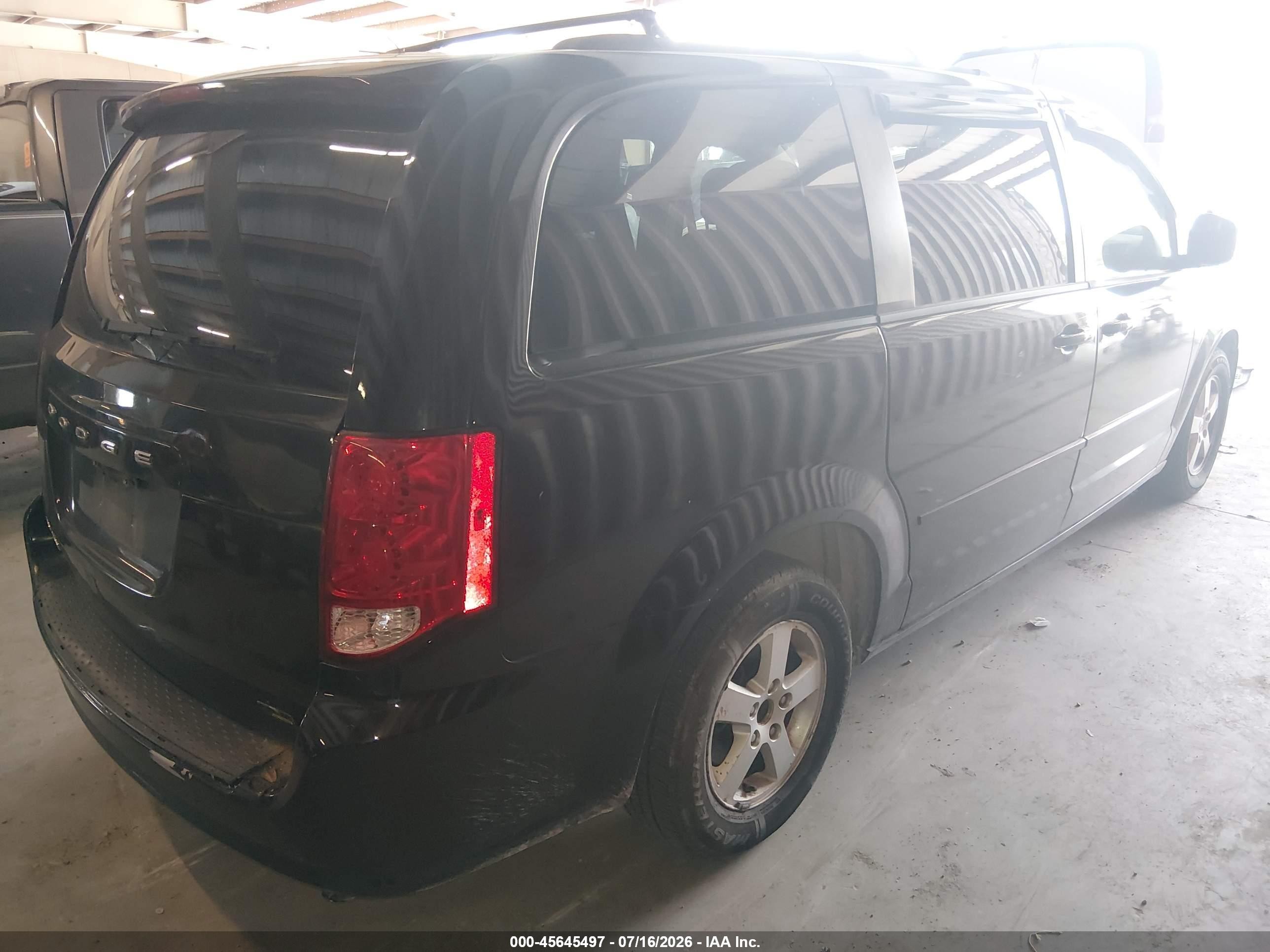 2013 Dodge Grand Caravan Sxt Black vin: 2C4RDGCG5DR536645