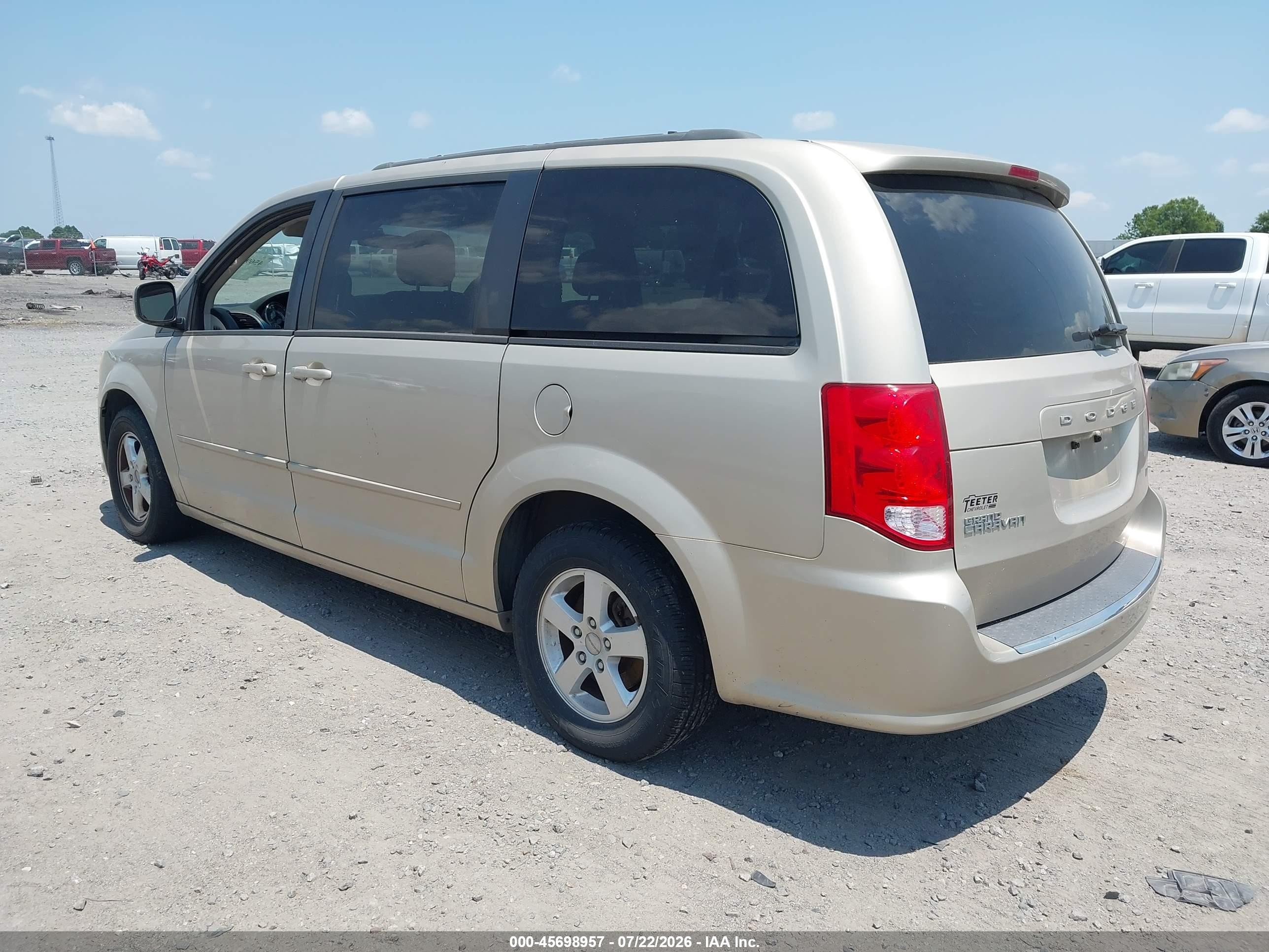 2013 Dodge Grand Caravan Sxt Gold vin: 2C4RDGCG5DR553946