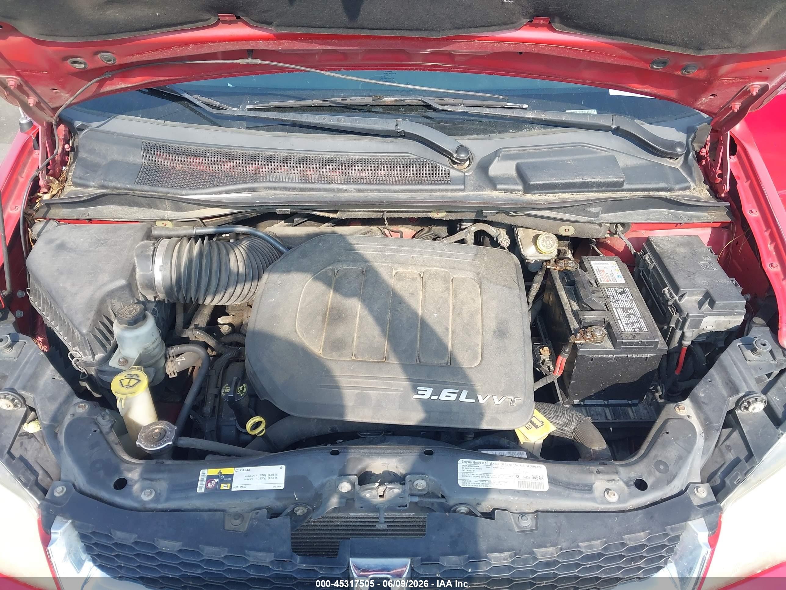 2013 Dodge Grand Caravan Sxt Red vin: 2C4RDGCG5DR611540