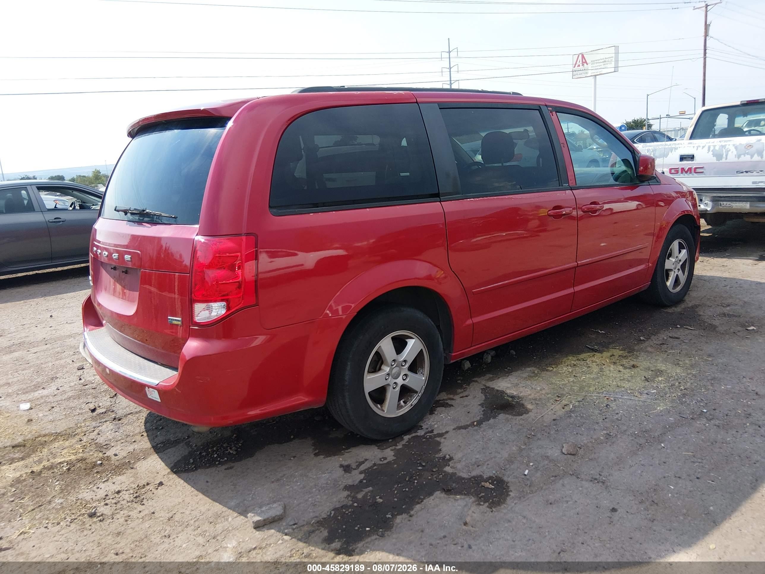 2013 Dodge Grand Caravan Sxt Red vin: 2C4RDGCG5DR626510