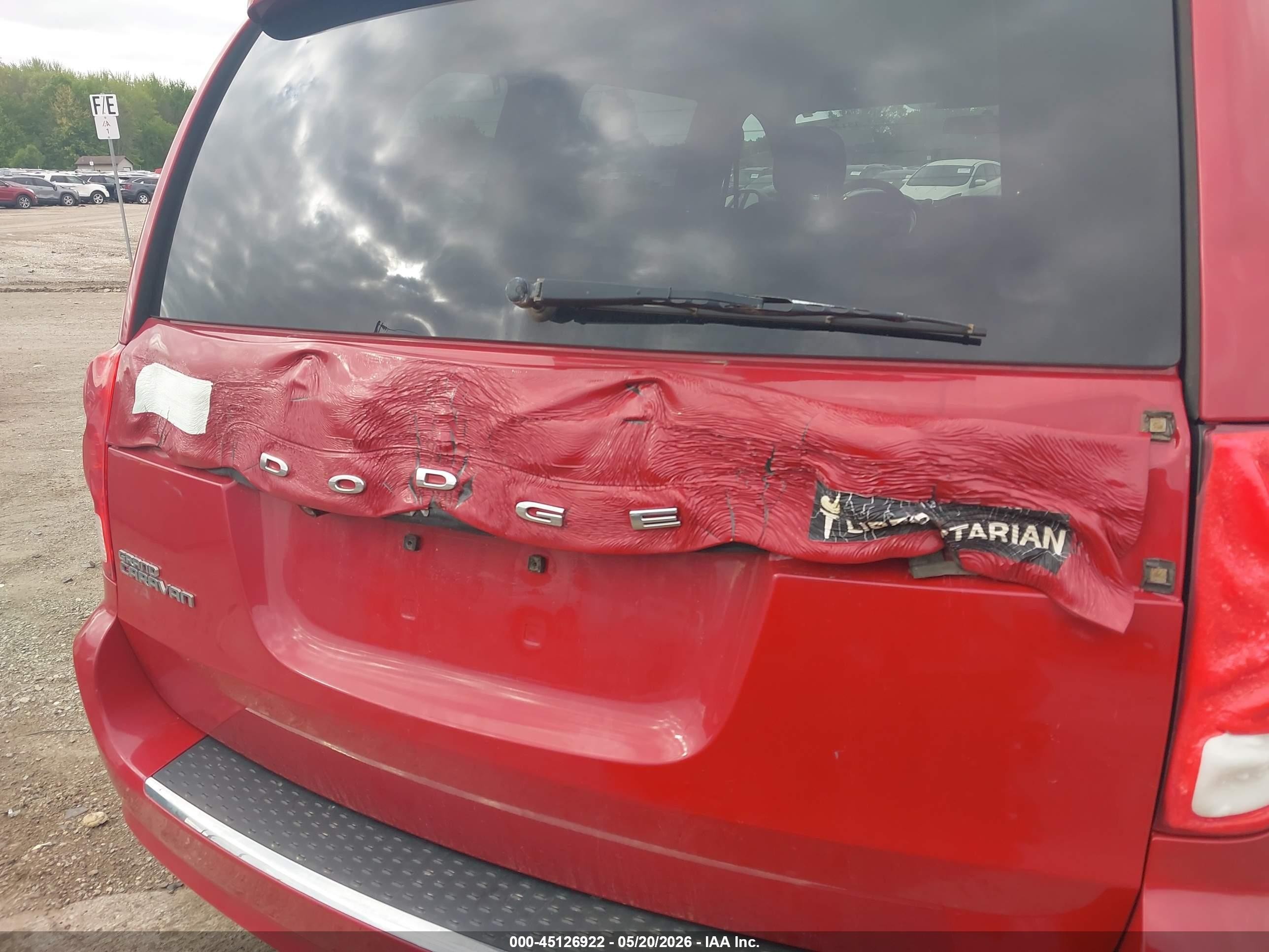 2013 Dodge Grand Caravan Sxt Red vin: 2C4RDGCG5DR643792