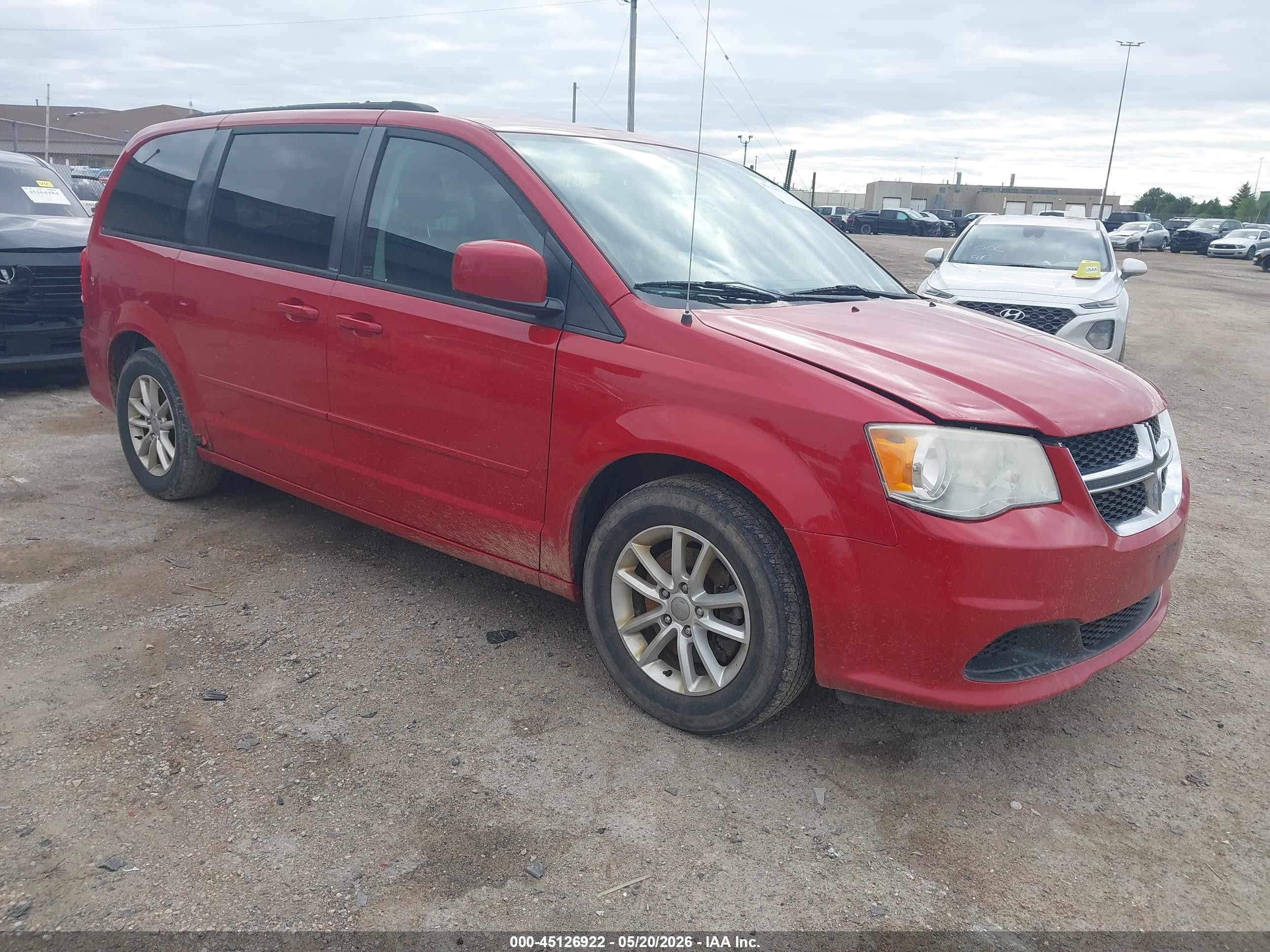 2013 Dodge Grand Caravan Sxt Red vin: 2C4RDGCG5DR643792