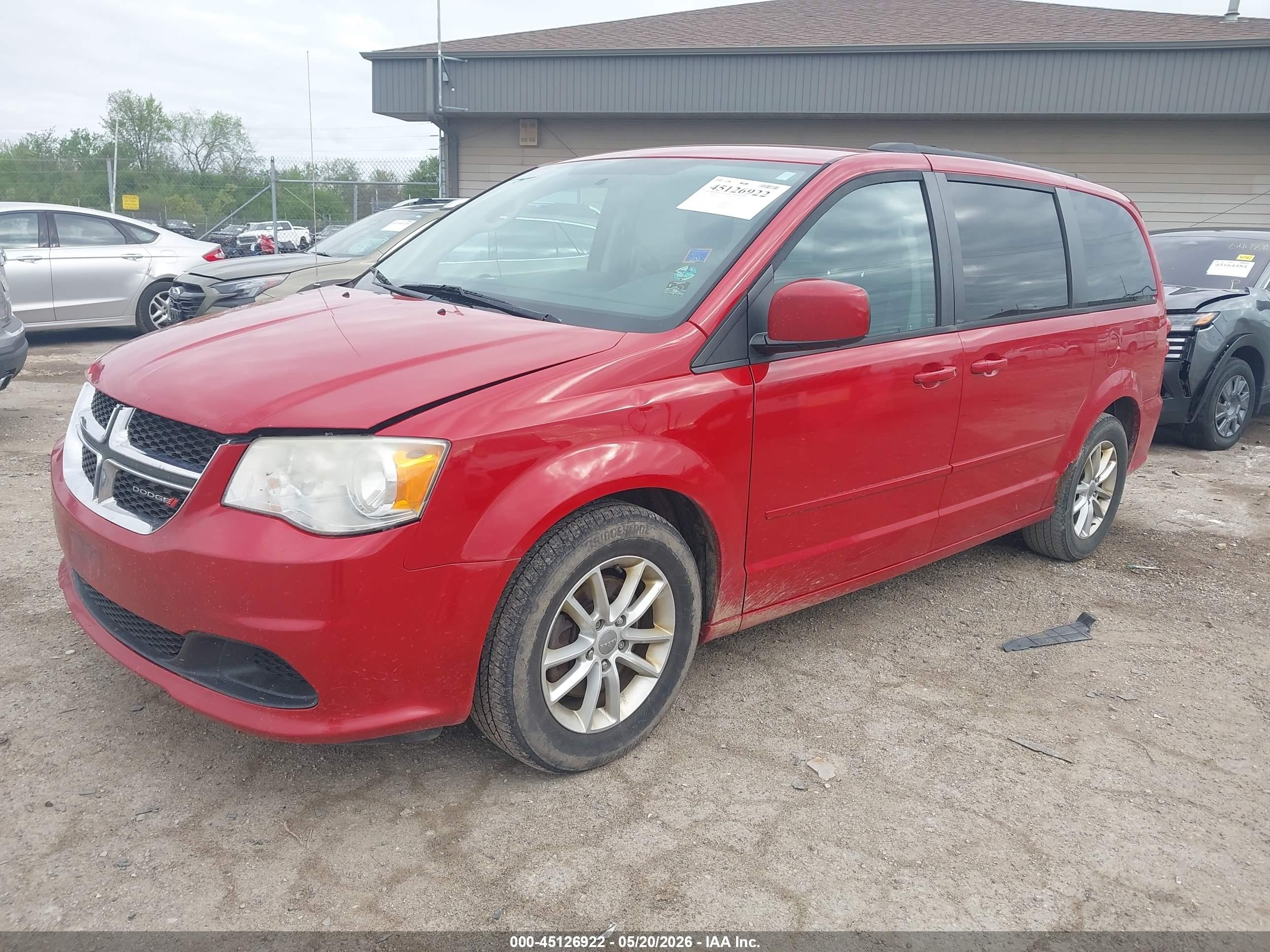 2013 Dodge Grand Caravan Sxt Red vin: 2C4RDGCG5DR643792