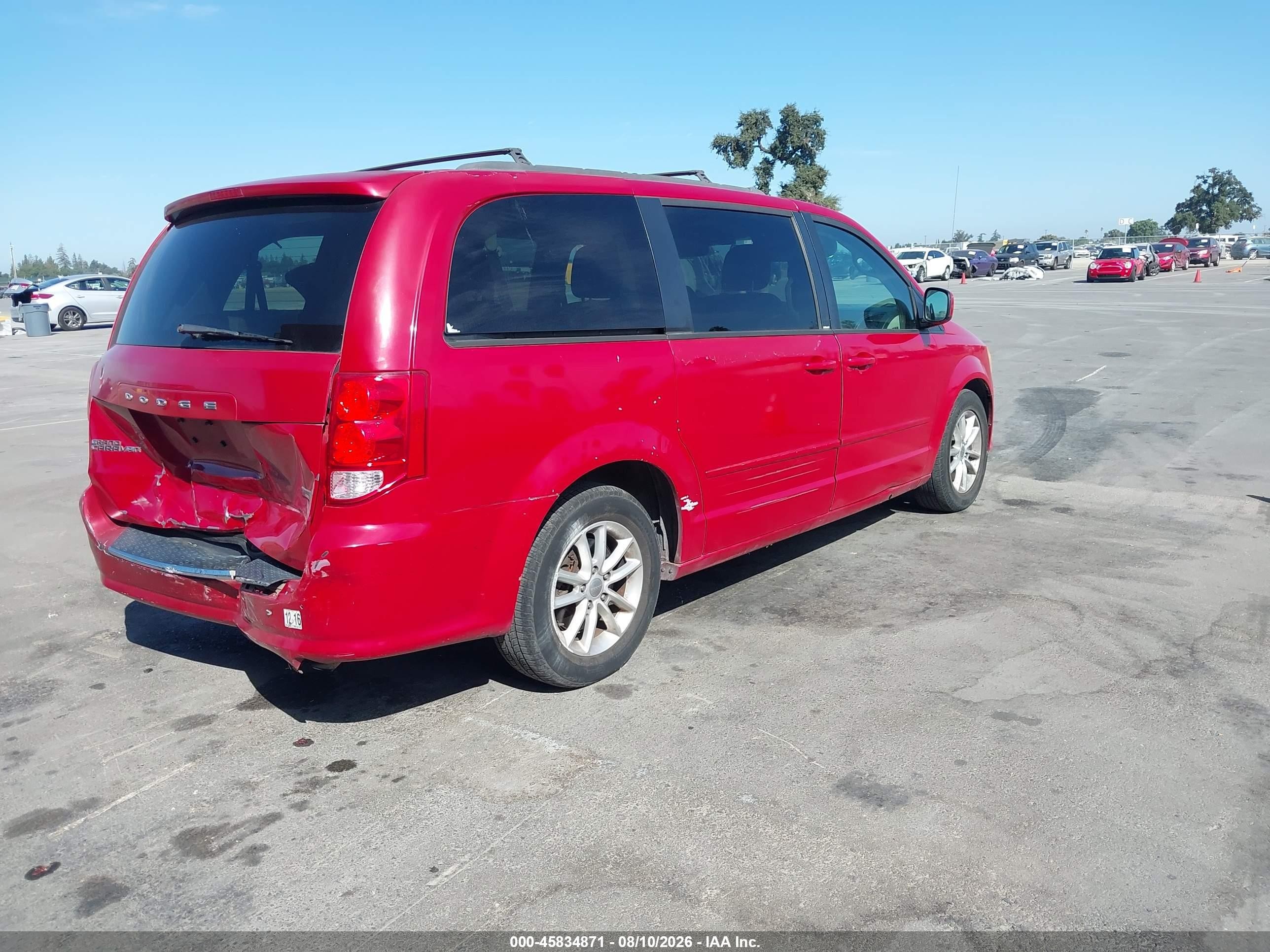 2013 Dodge Grand Caravan Sxt Red vin: 2C4RDGCG5DR758361