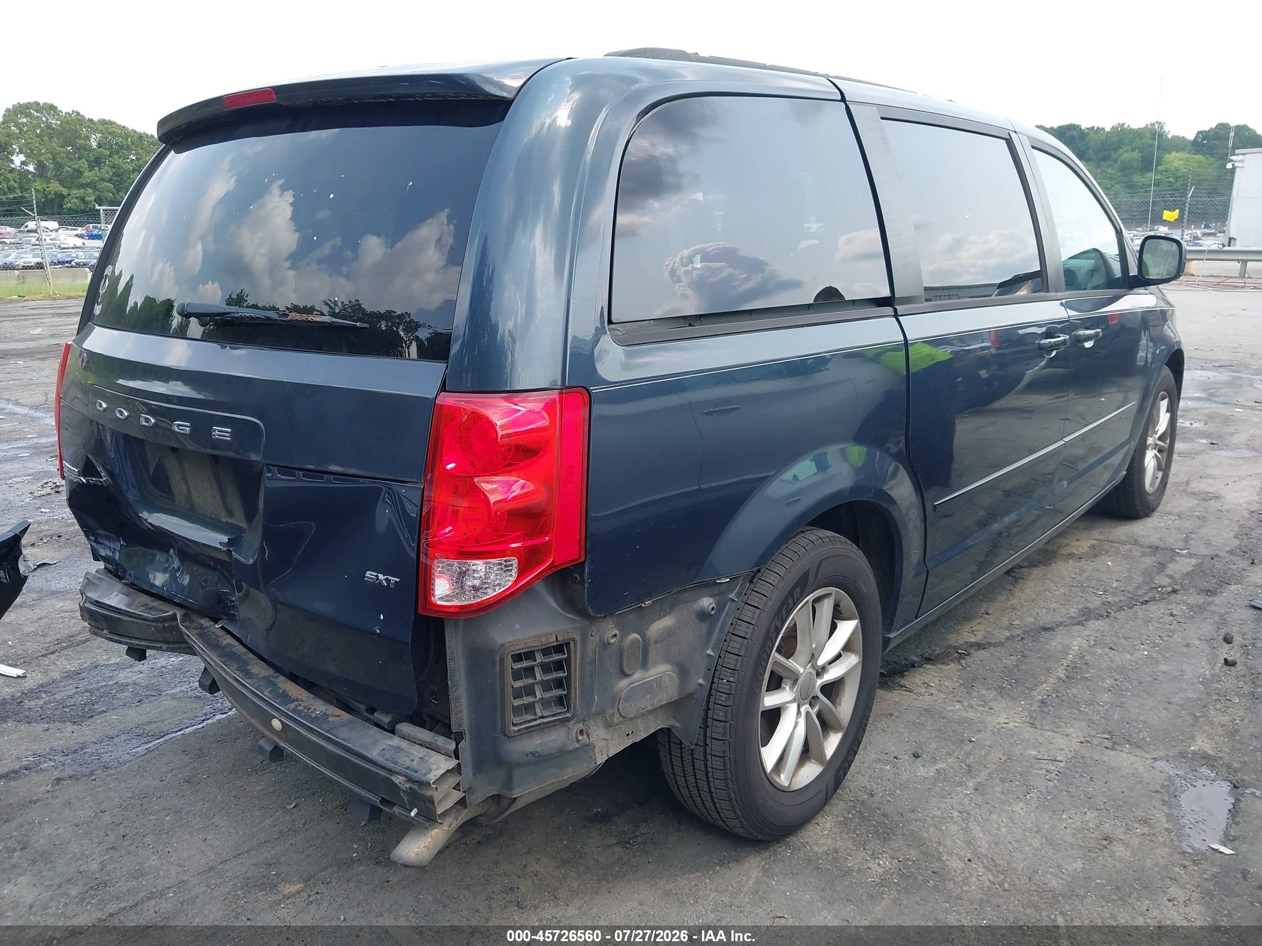 2014 Dodge Grand Caravan Sxt Dark Blue vin: 2C4RDGCG5ER150289