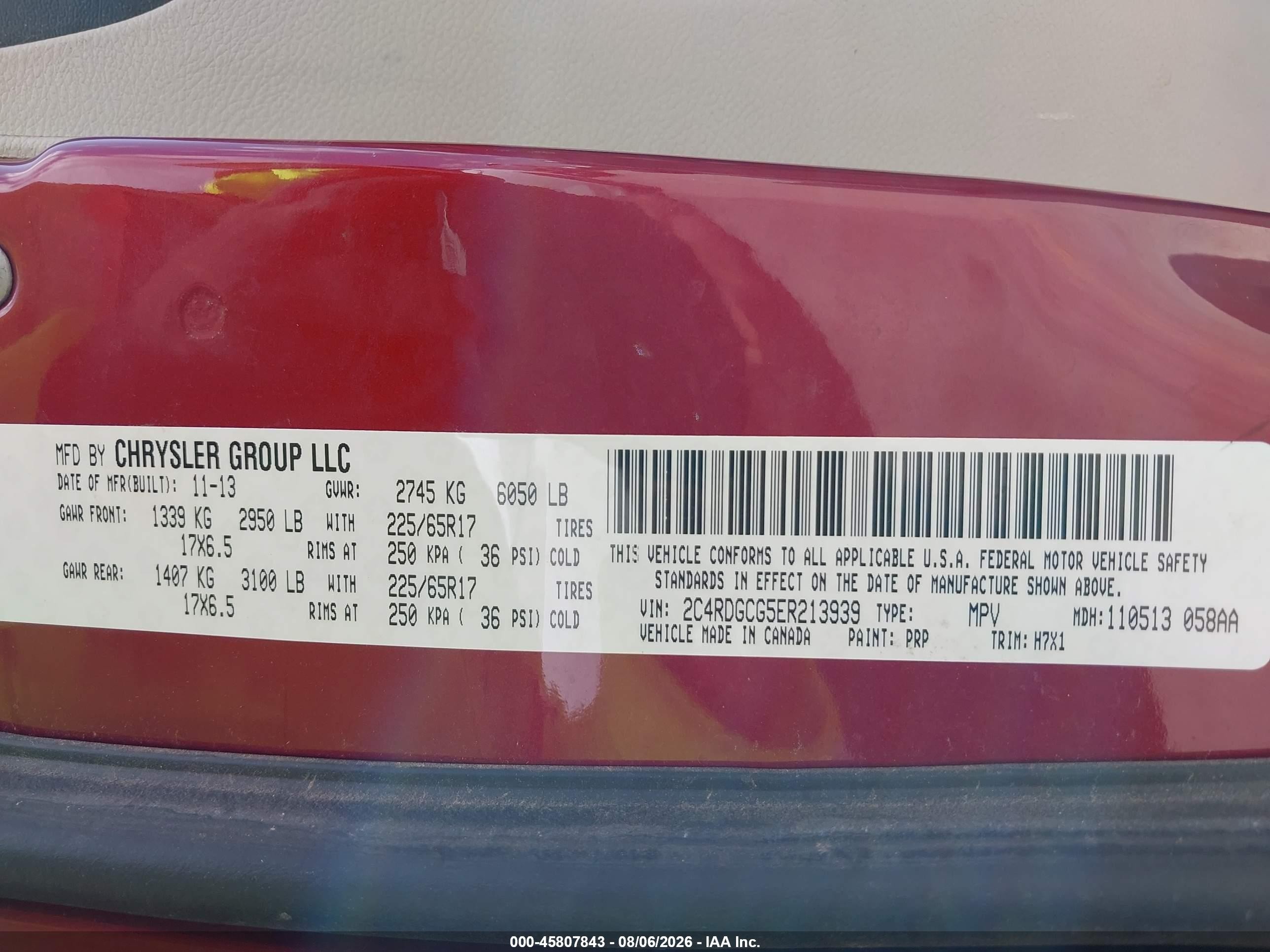 2014 Dodge Grand Caravan Sxt Red vin: 2C4RDGCG5ER213939
