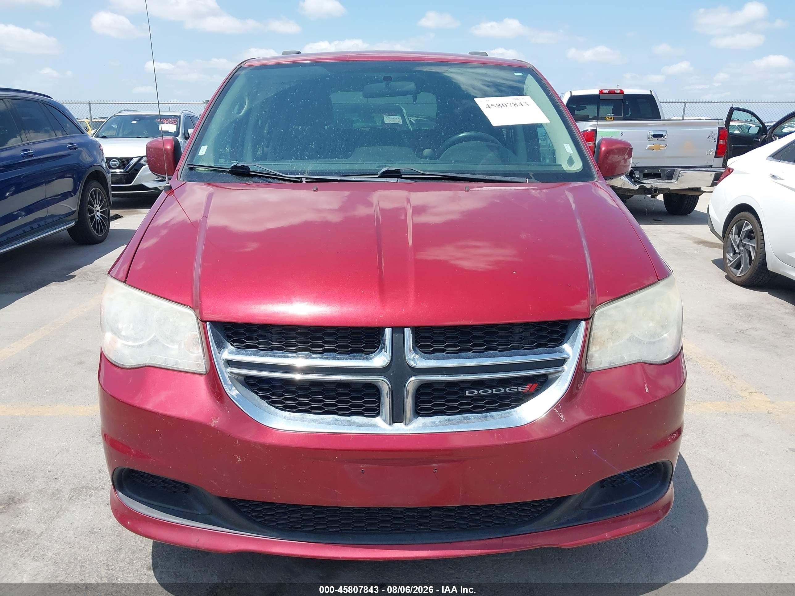 2014 Dodge Grand Caravan Sxt Red vin: 2C4RDGCG5ER213939
