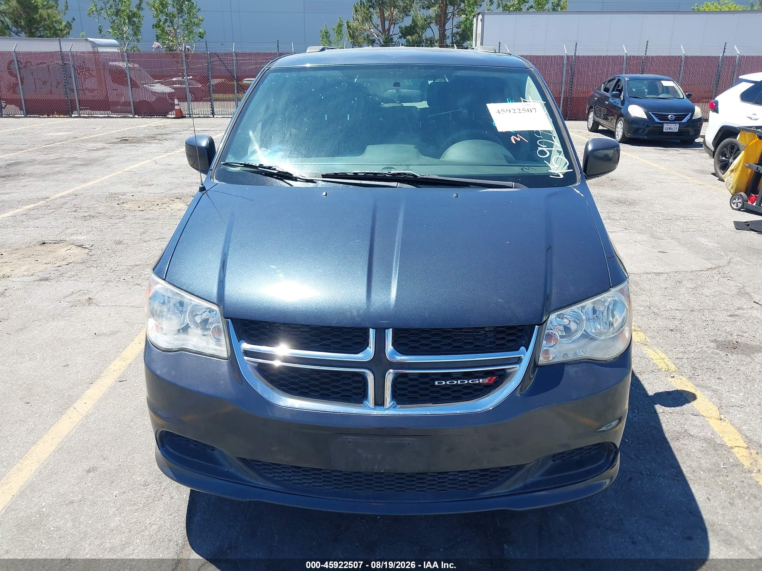 2014 Dodge Grand Caravan Sxt Blue vin: 2C4RDGCG5ER213987