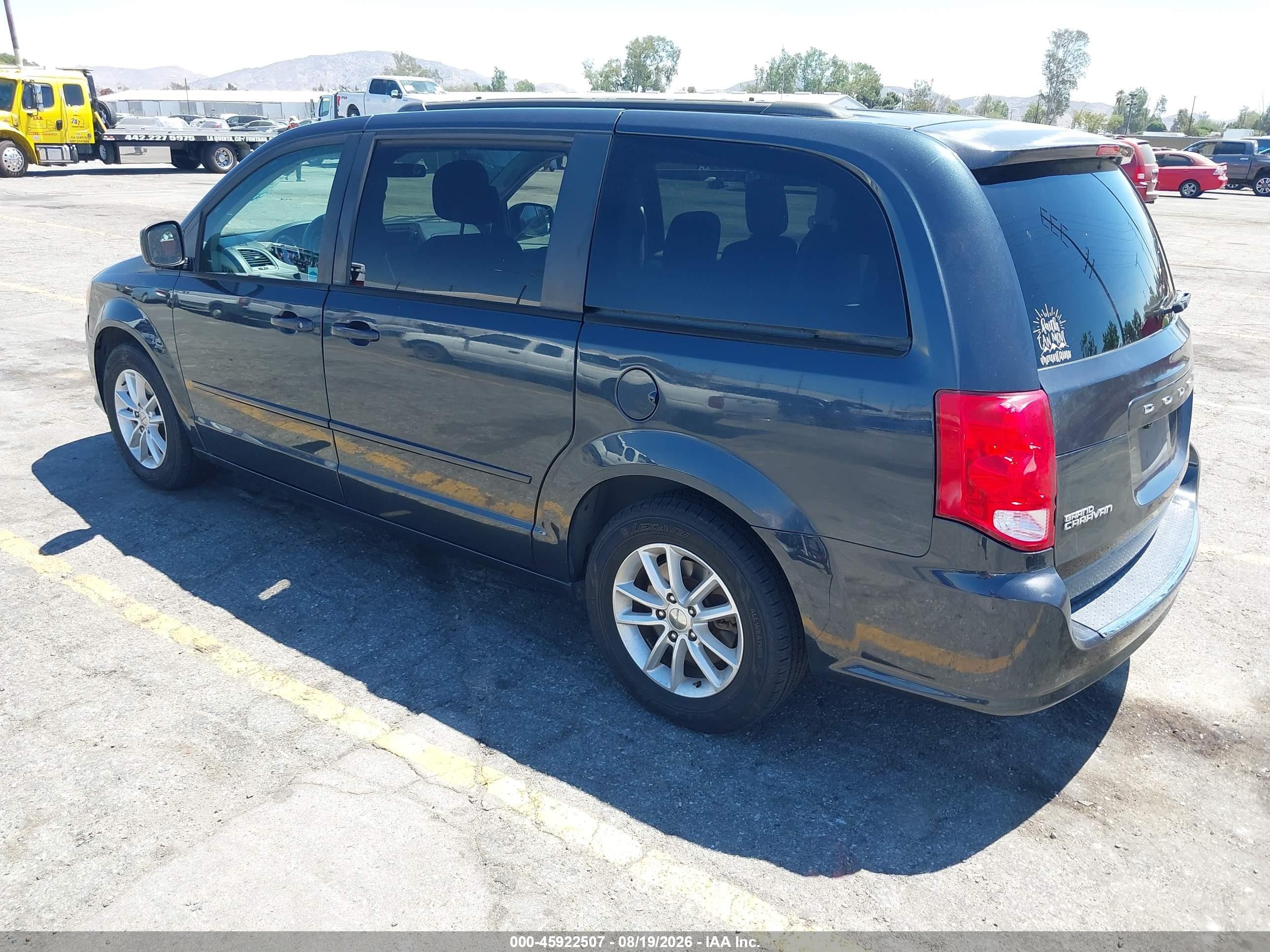 2014 Dodge Grand Caravan Sxt Blue vin: 2C4RDGCG5ER213987