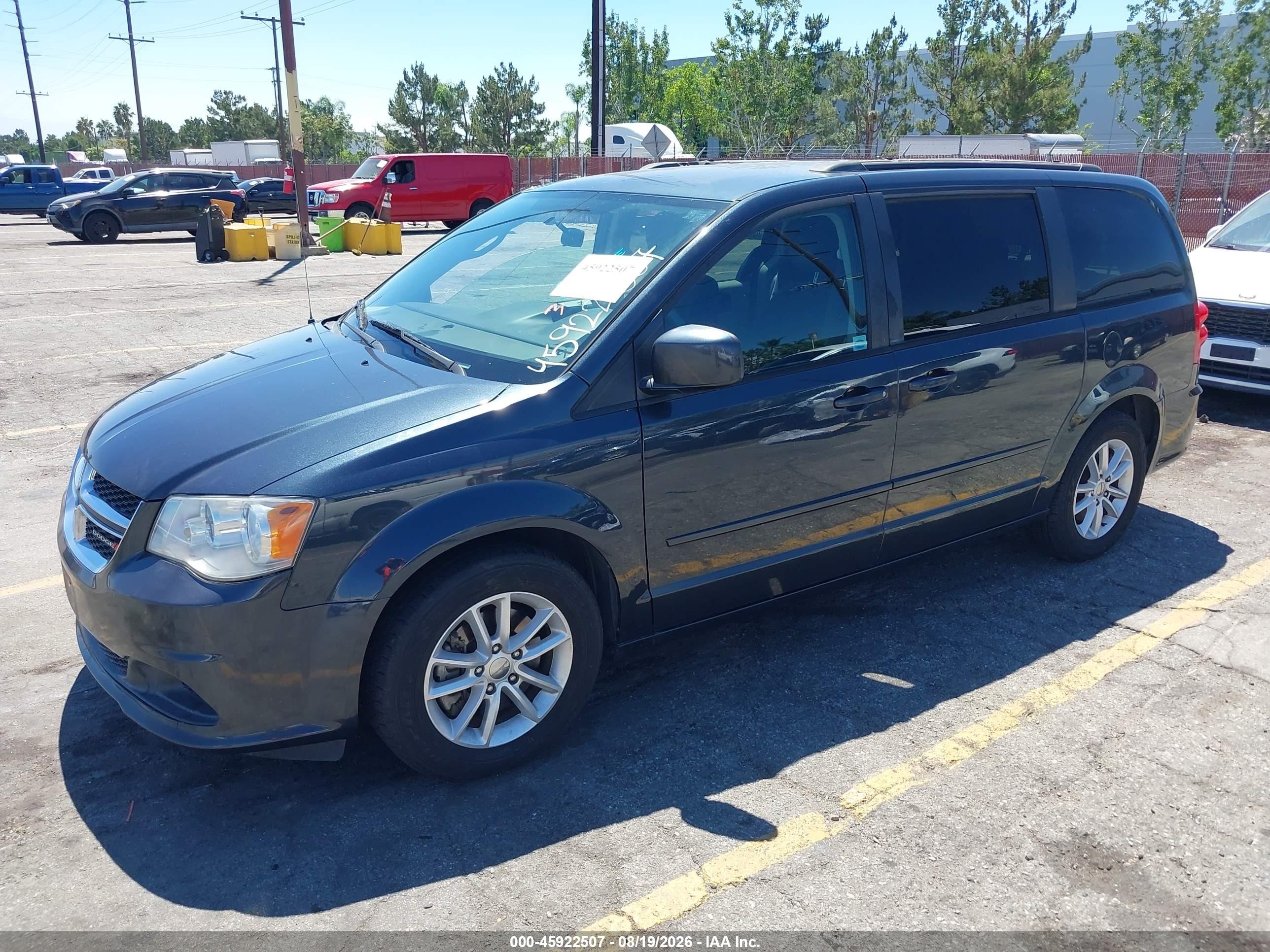2014 Dodge Grand Caravan Sxt Blue vin: 2C4RDGCG5ER213987