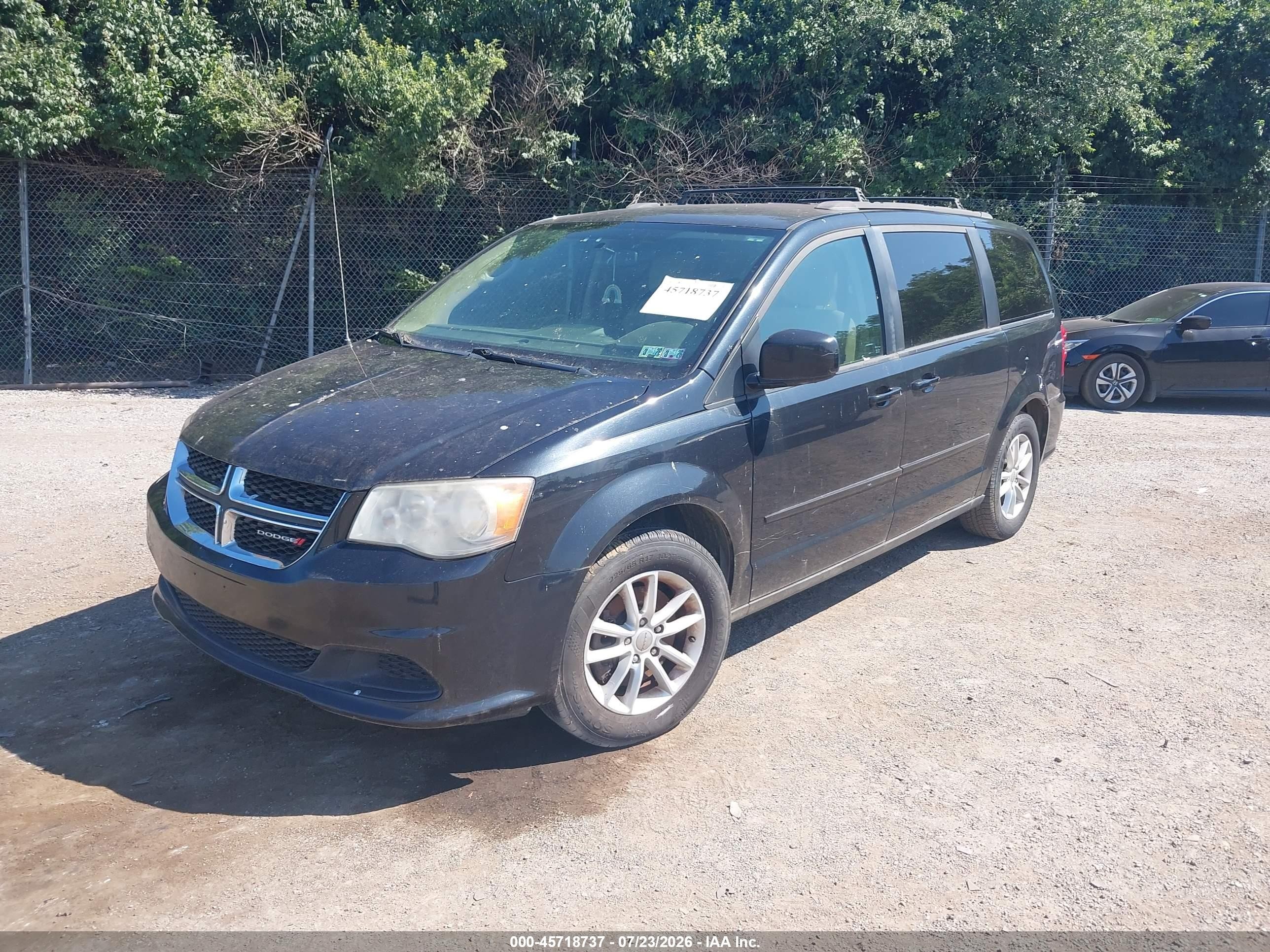 2014 Dodge Grand Caravan Sxt Black vin: 2C4RDGCG5ER245466