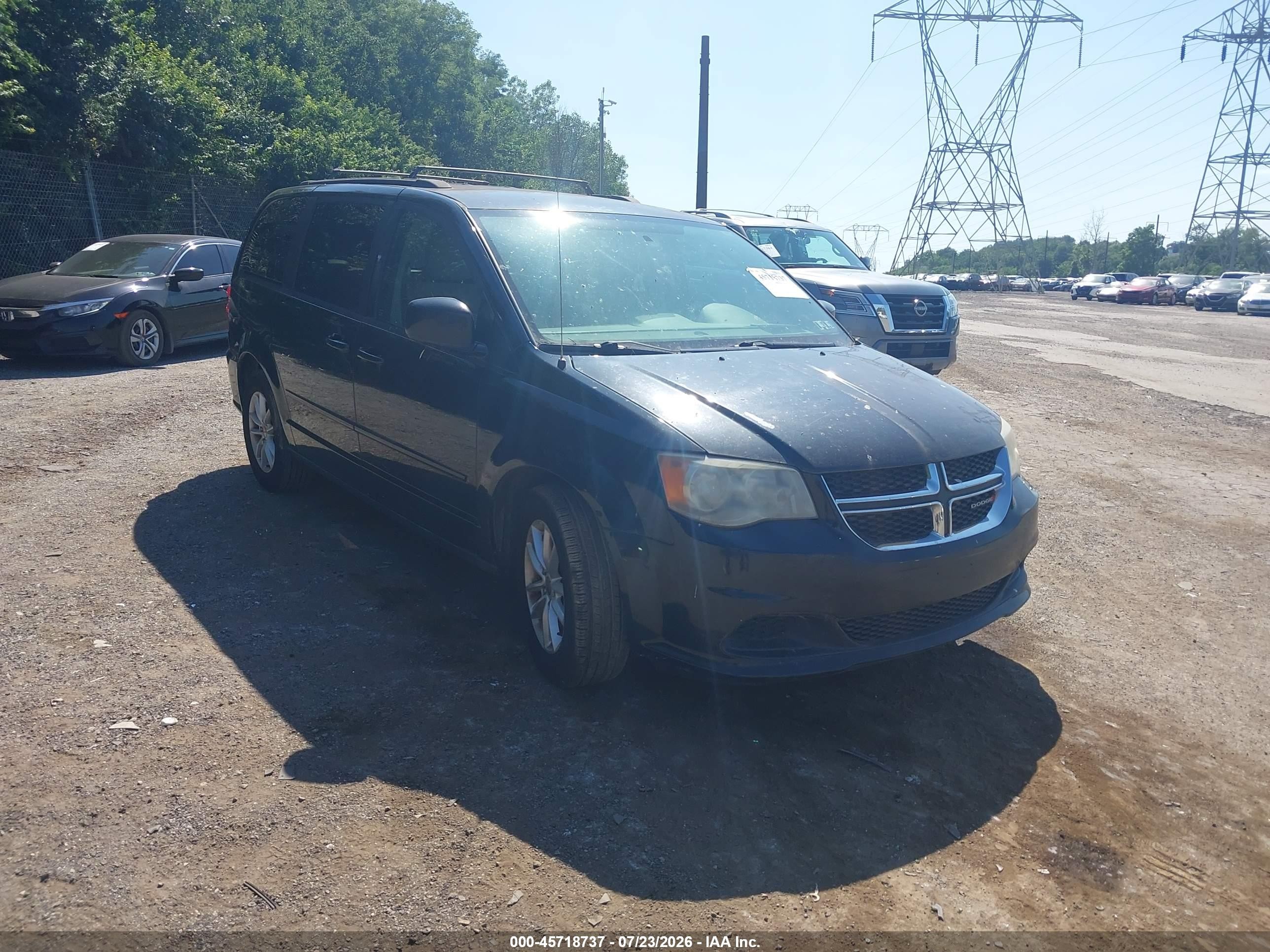 2014 Dodge Grand Caravan Sxt Black vin: 2C4RDGCG5ER245466