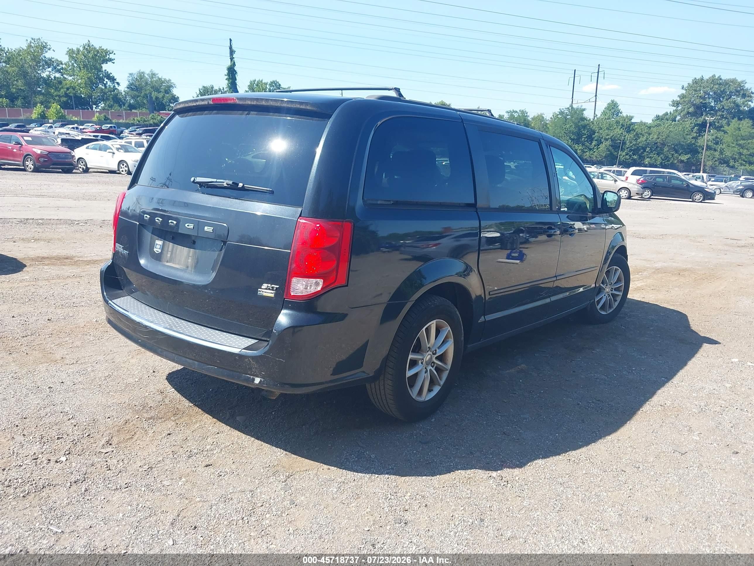 2014 Dodge Grand Caravan Sxt Black vin: 2C4RDGCG5ER245466