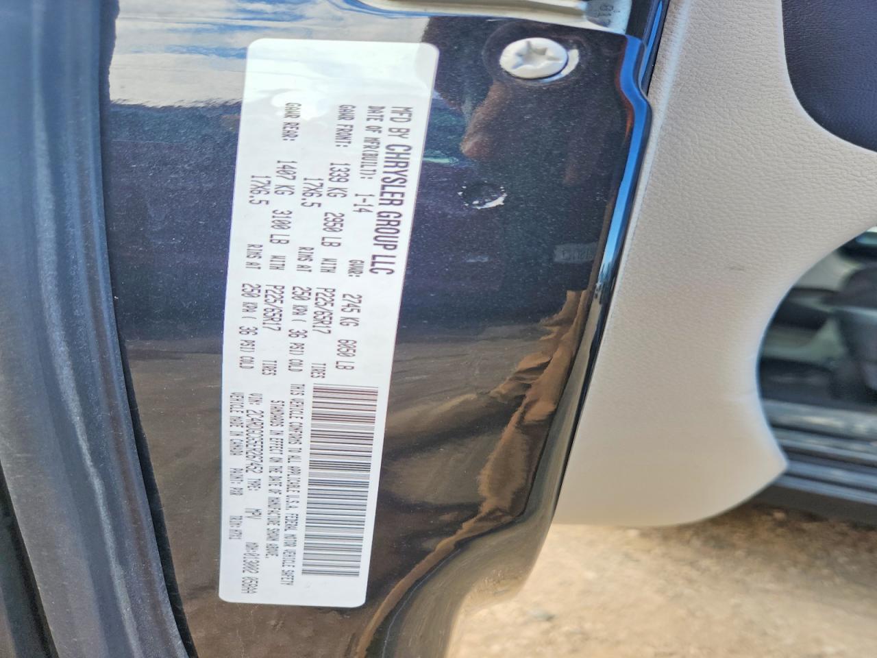 2014 Dodge Grand Caravan Sxt Black vin: 2C4RDGCG5ER267452