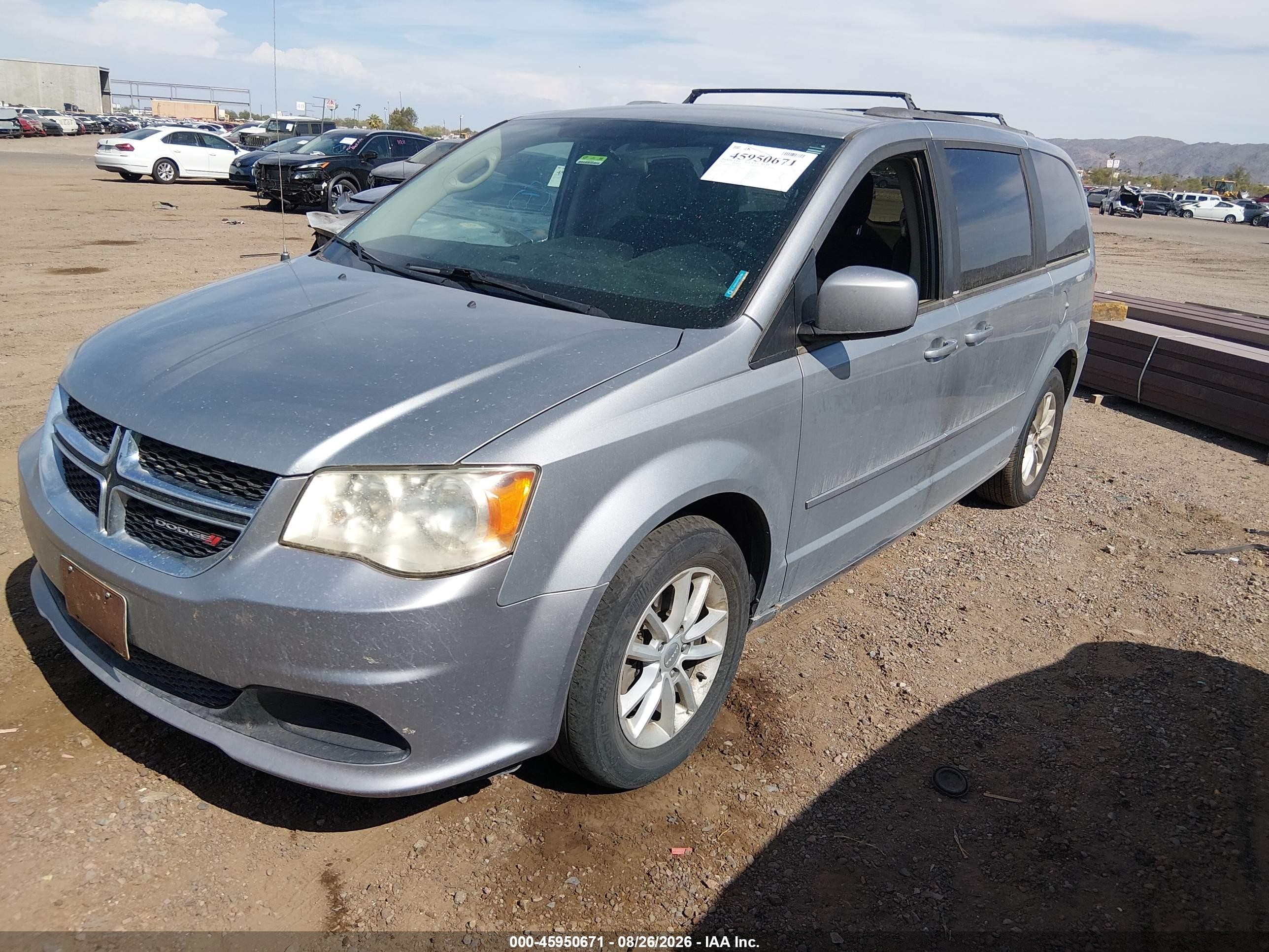 2014 Dodge Grand Caravan Sxt Silver vin: 2C4RDGCG5ER320067