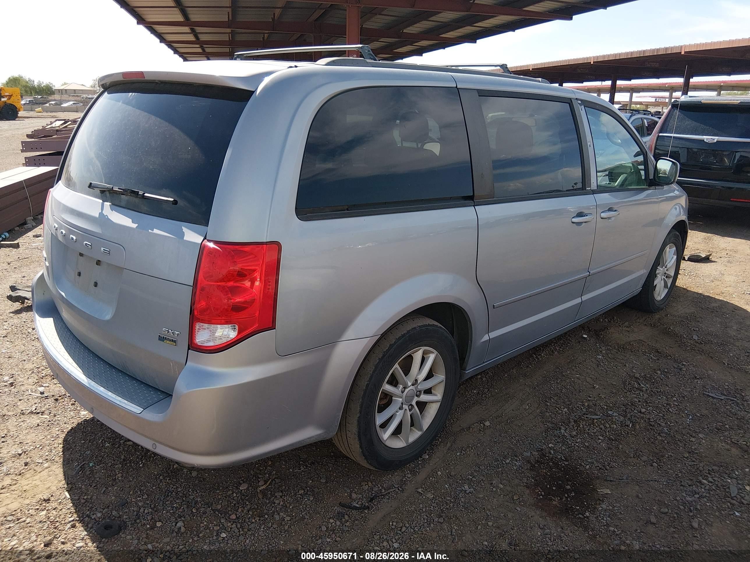 2014 Dodge Grand Caravan Sxt Silver vin: 2C4RDGCG5ER320067