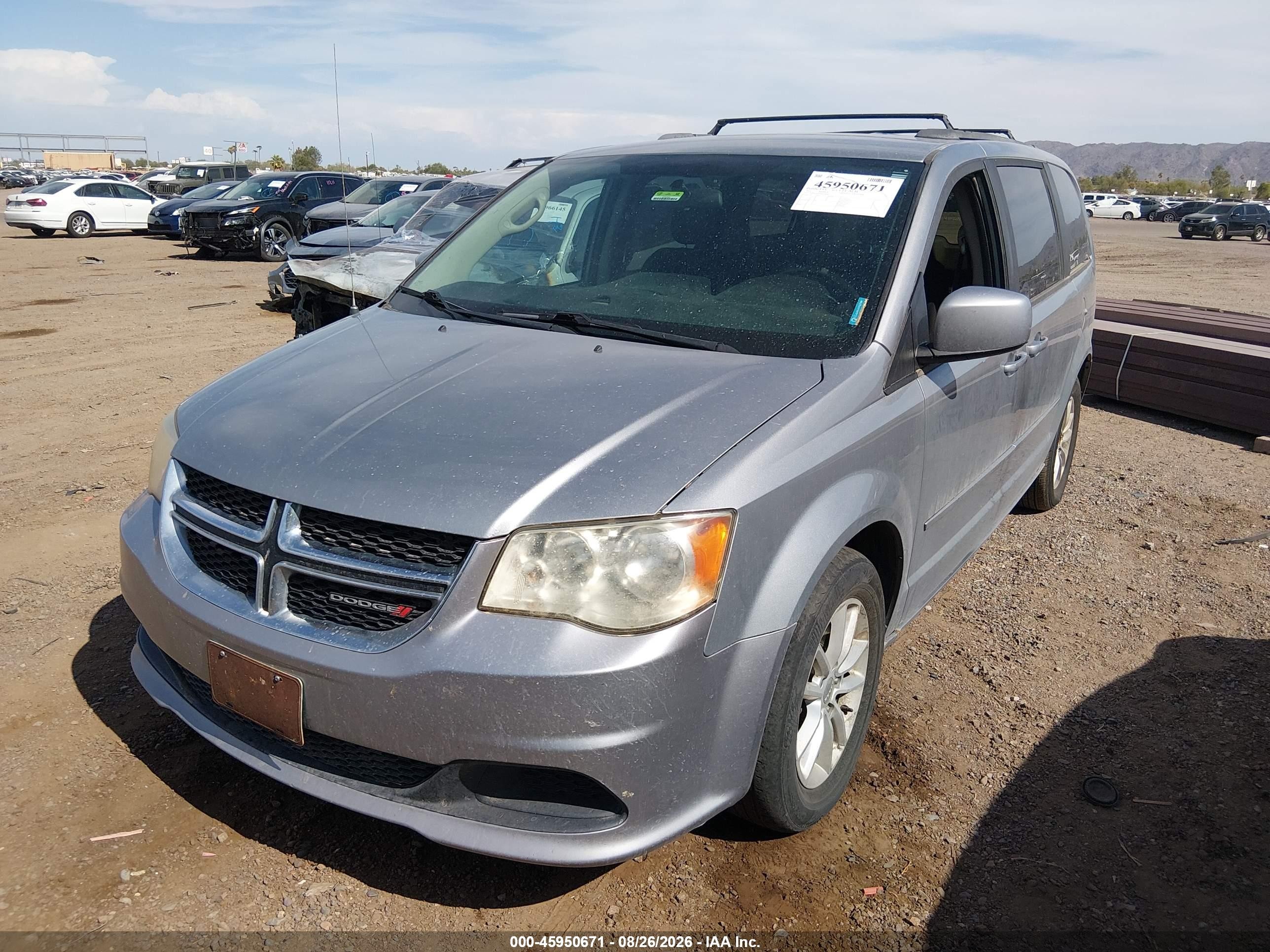2014 Dodge Grand Caravan Sxt Silver vin: 2C4RDGCG5ER320067