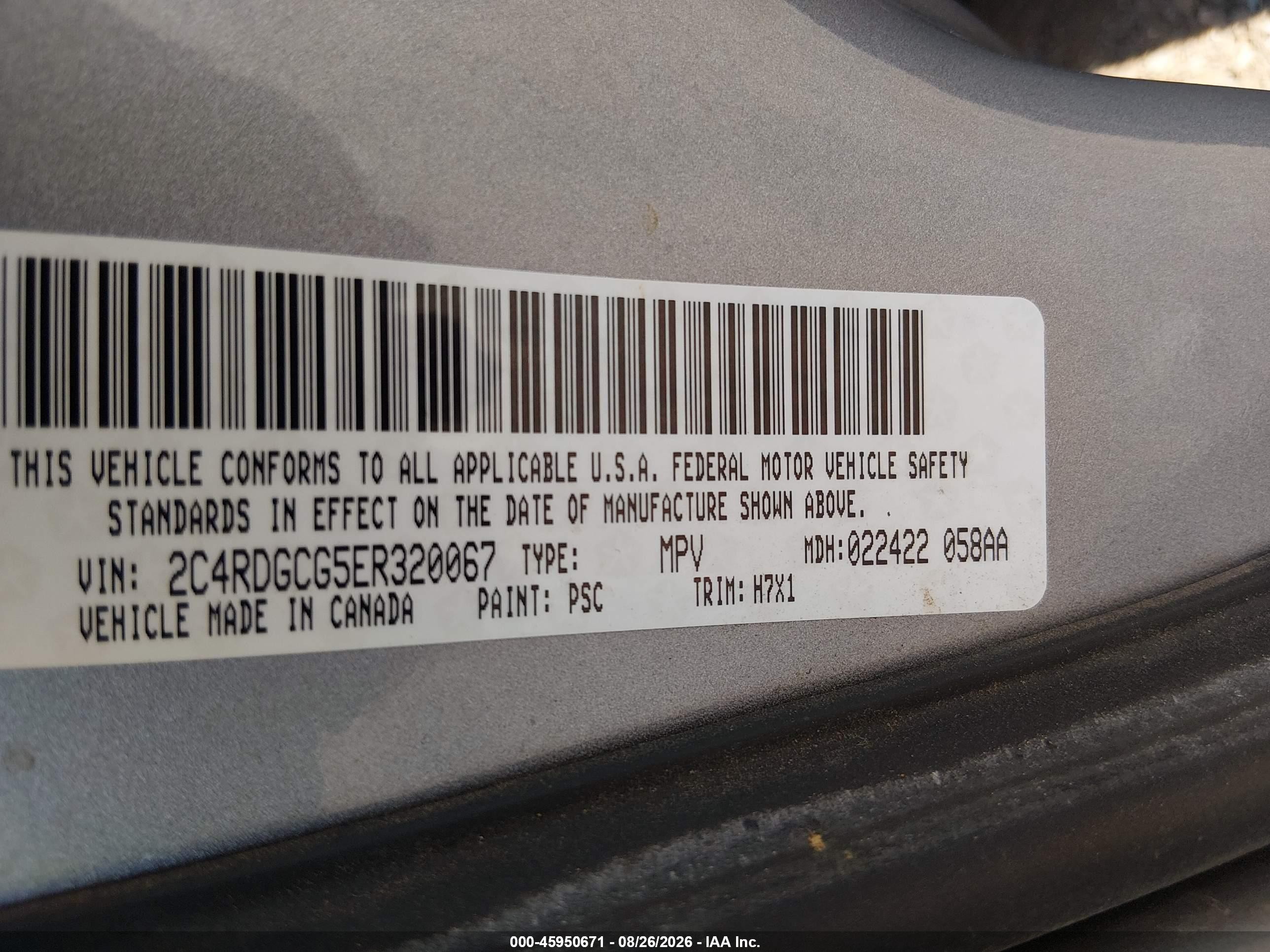 2014 Dodge Grand Caravan Sxt Silver vin: 2C4RDGCG5ER320067