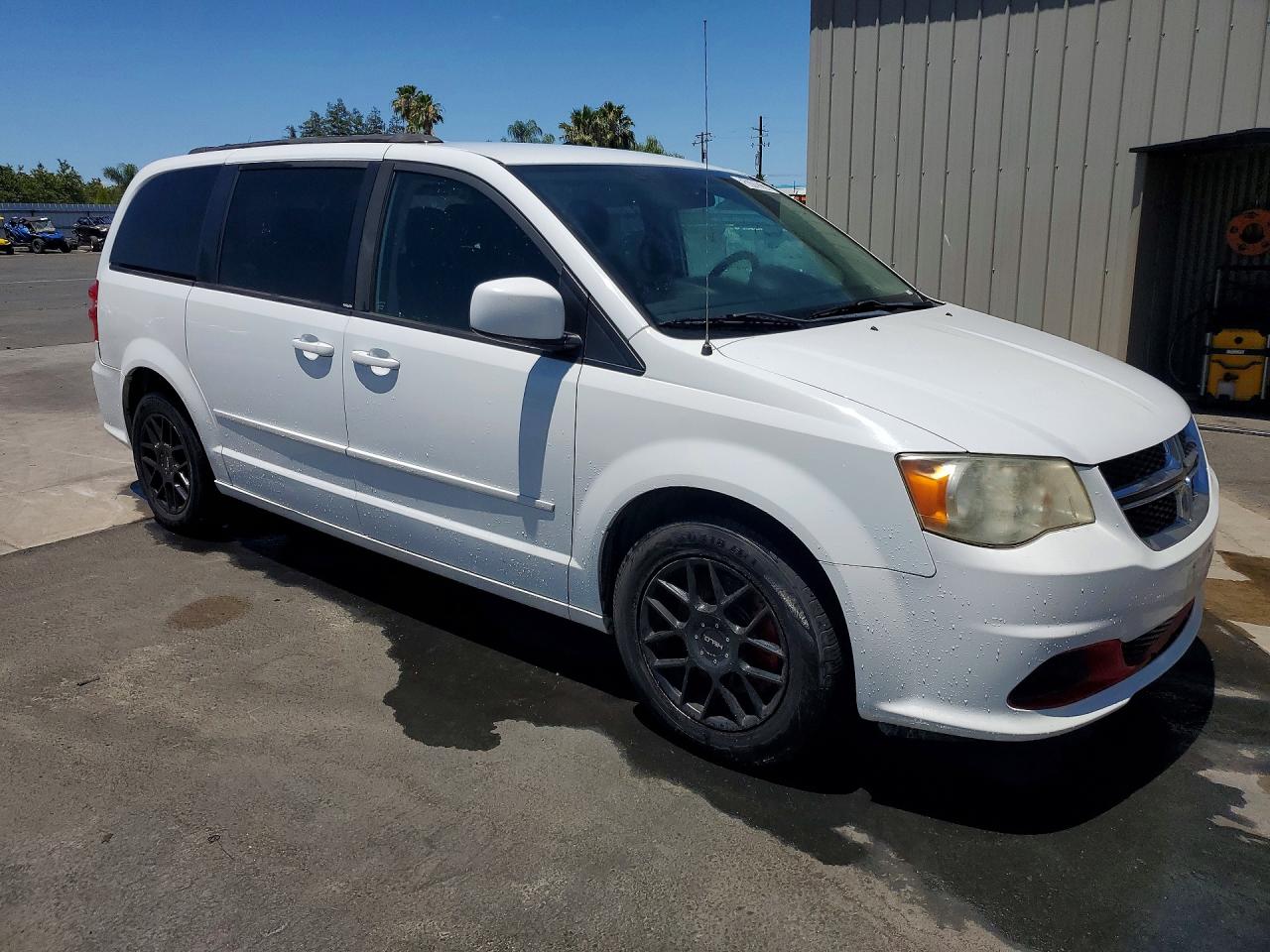 2014 Dodge Grand Caravan Sxt White vin: 2C4RDGCG5ER344885
